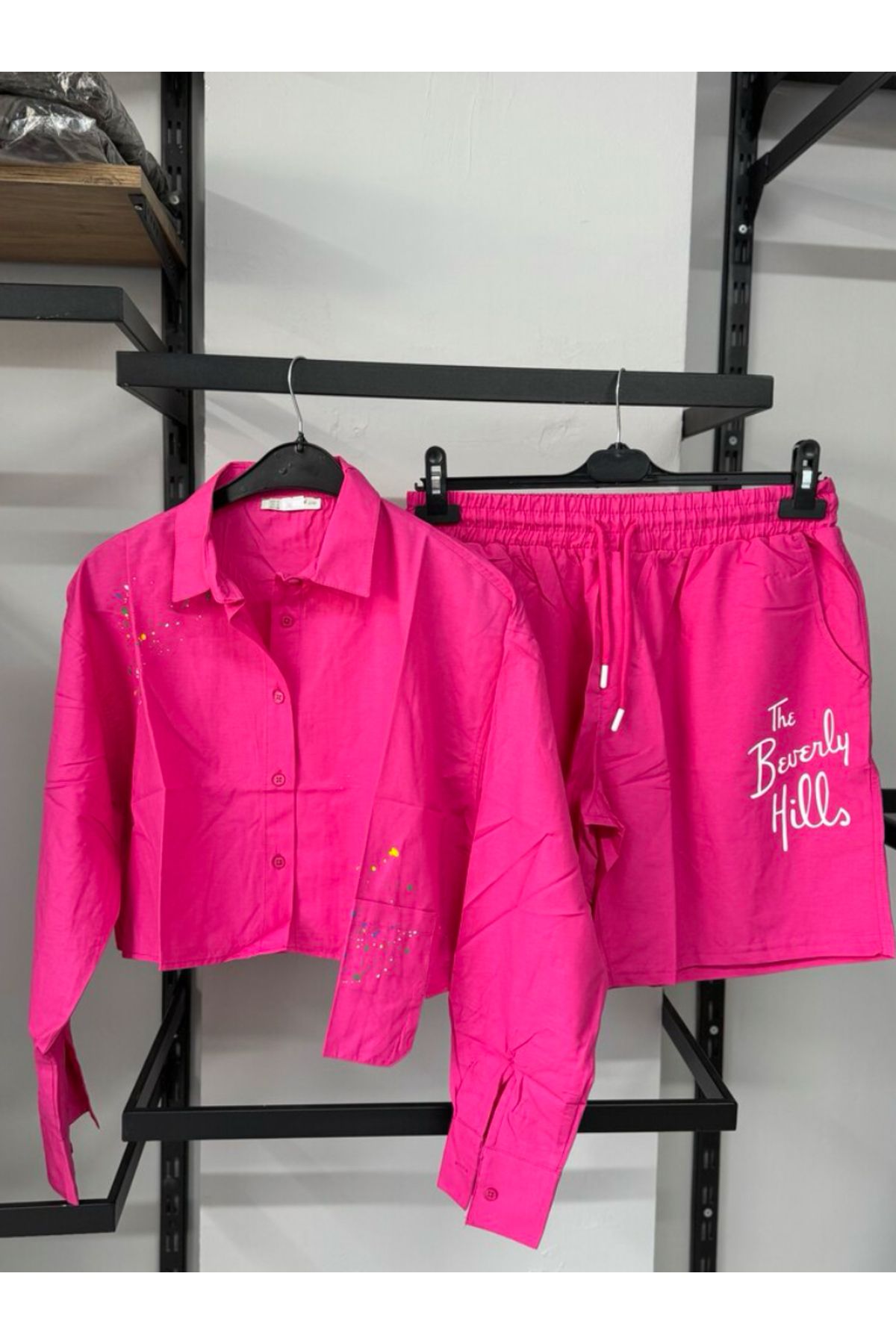 Style Pembe Şortlu Takım