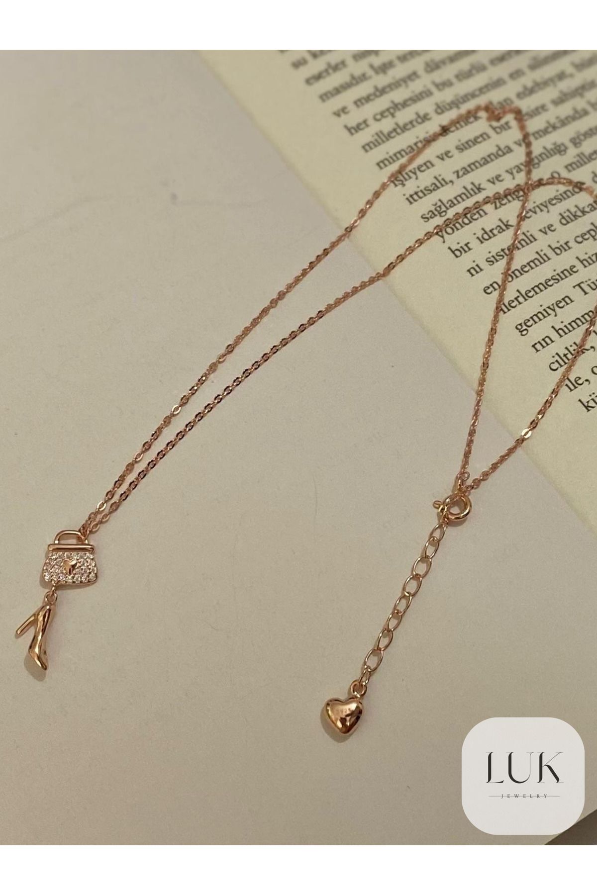 LUK JEWELRY 925 AYAR GÜMÜŞ TAŞLI KOLYE