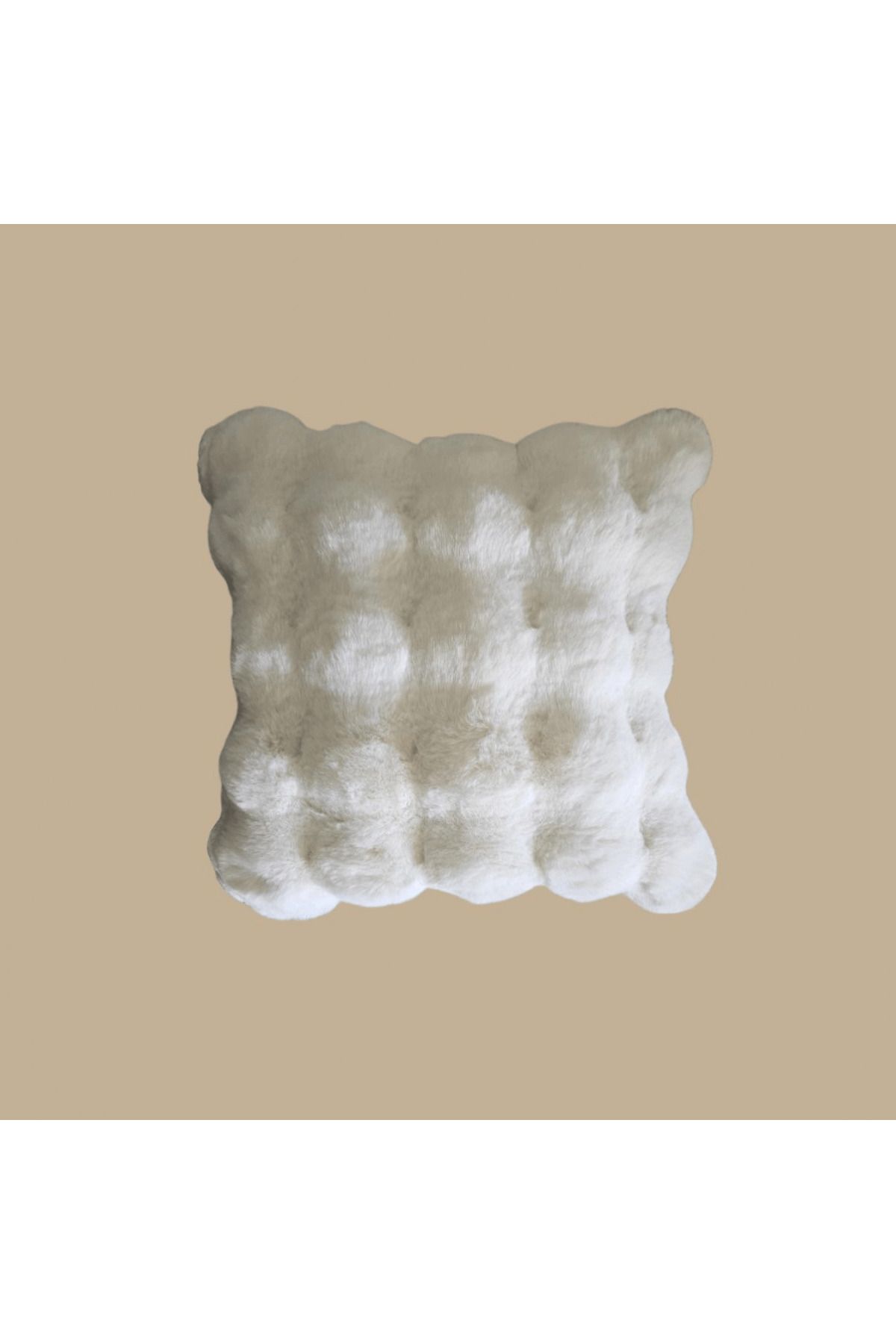 Comfy Sloth Ekru Peluş Kırlent Kılıfı - BOBBLE