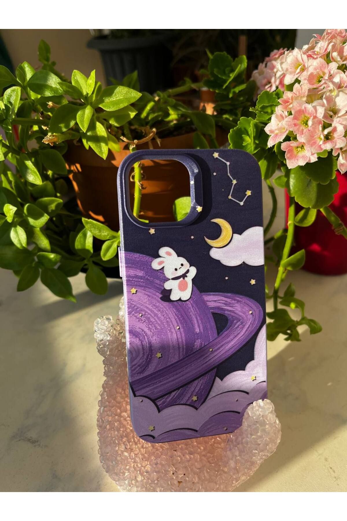 ayel dekor Iphone 15 Uyumlu Darbe Önleyici İçi Kadife Baskılı Silikon Kılıf