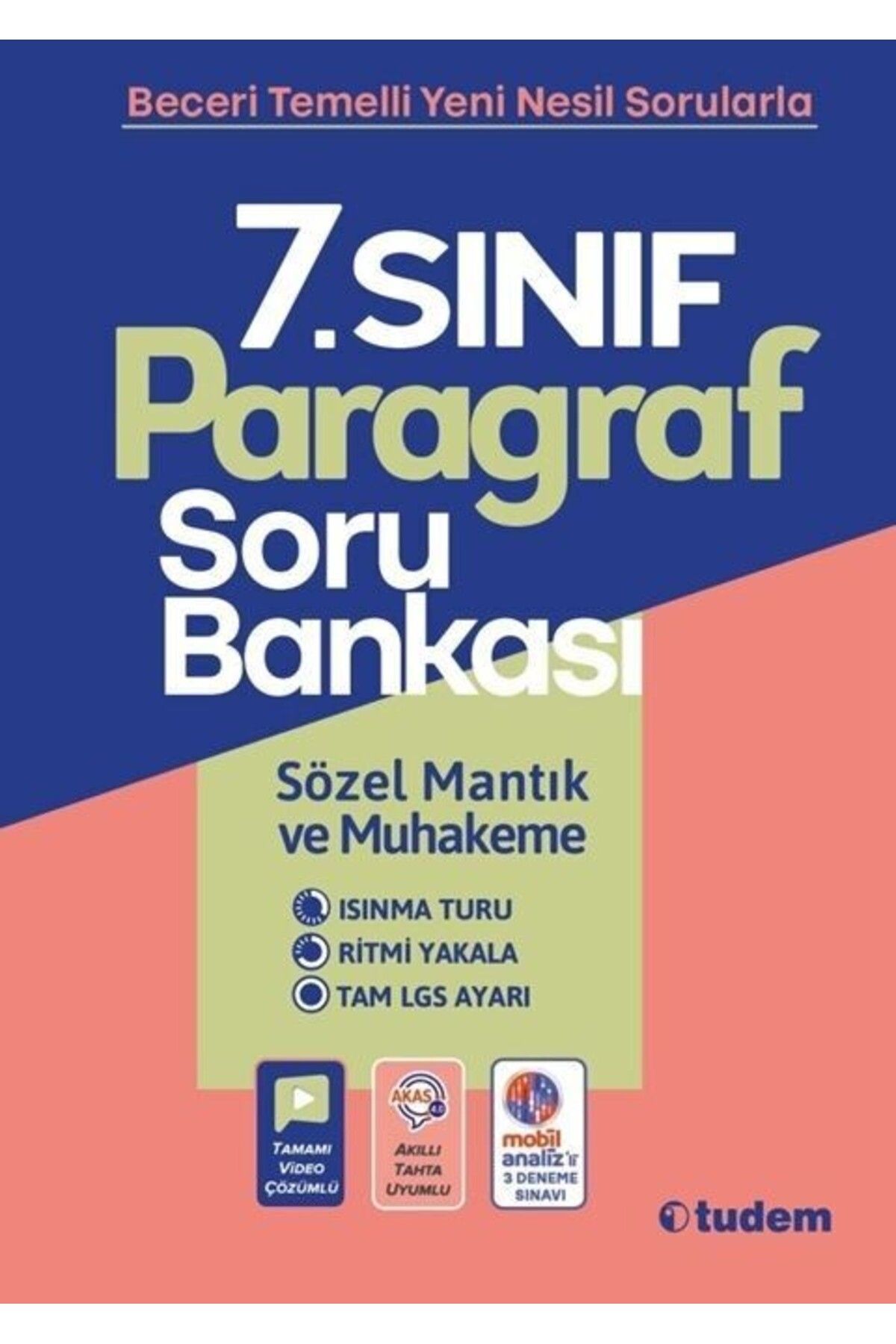Ankara Kitap Merkezi 7. Sınıf Paragraf Soru Bankası Tudem Yayınları