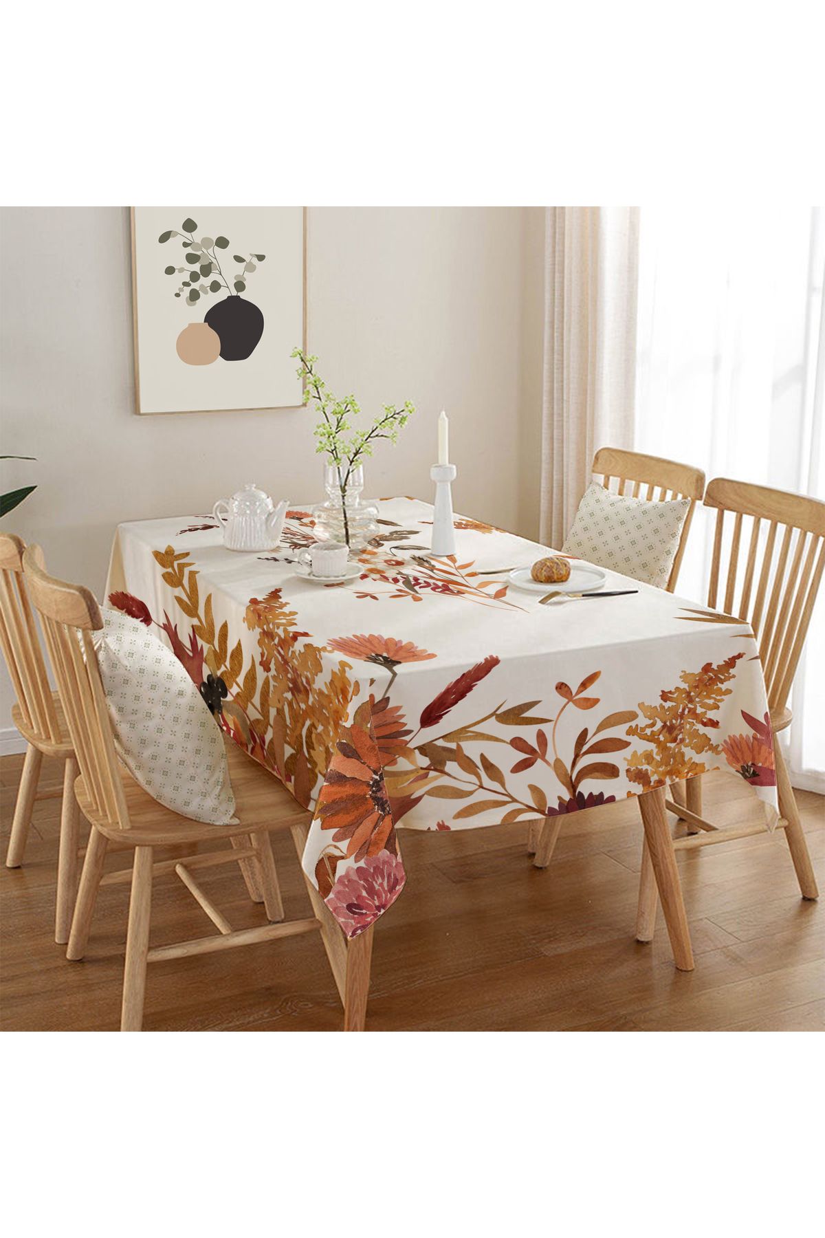 Rell Home Dertsiz Masa Örtüsü,Şantuk Kumaş,Leke Tutmayan Model