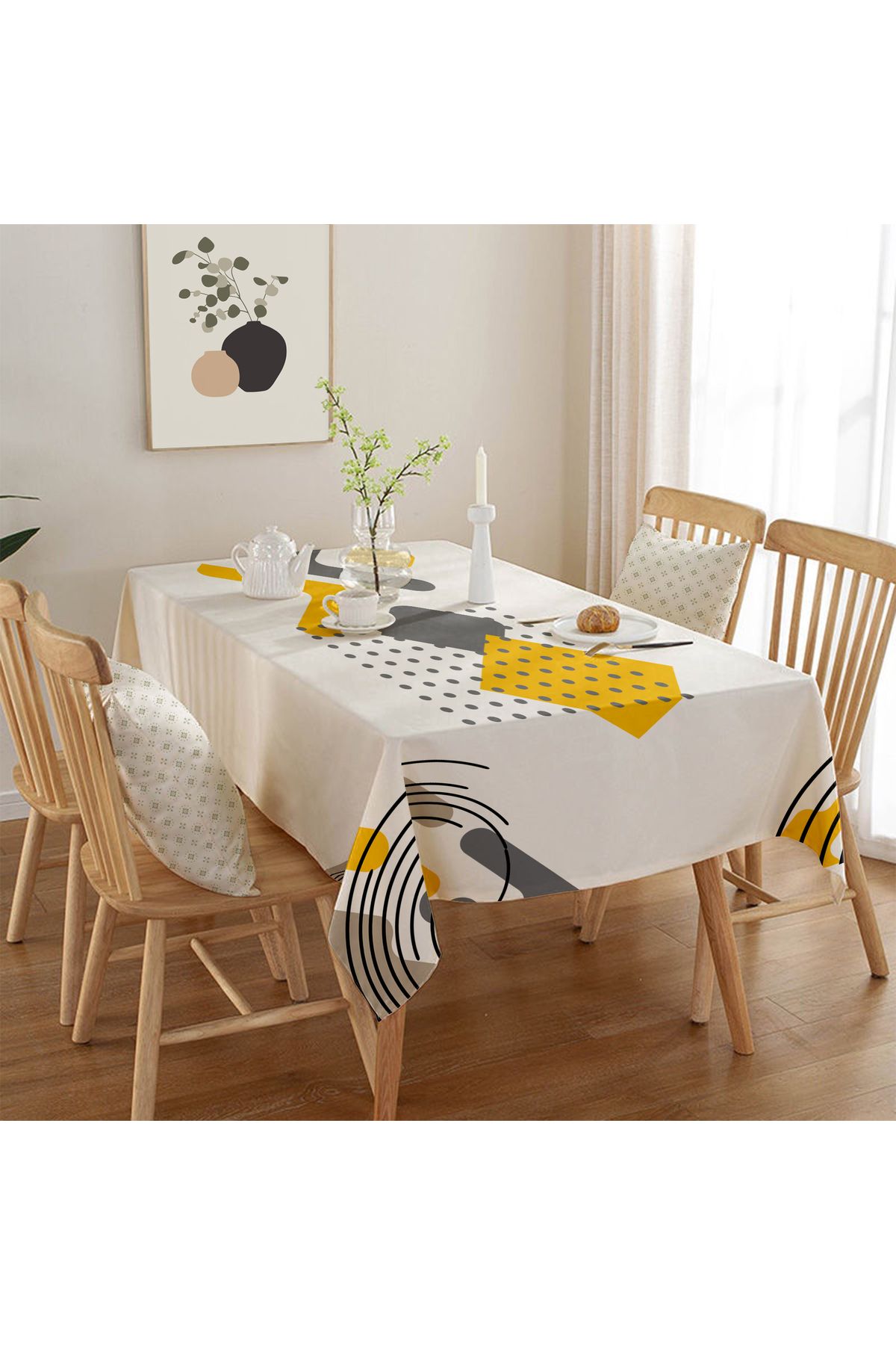 Rell Home Dertsiz Masa Örtüsü,Şantuk Kumaş,Leke Tutmayan Model