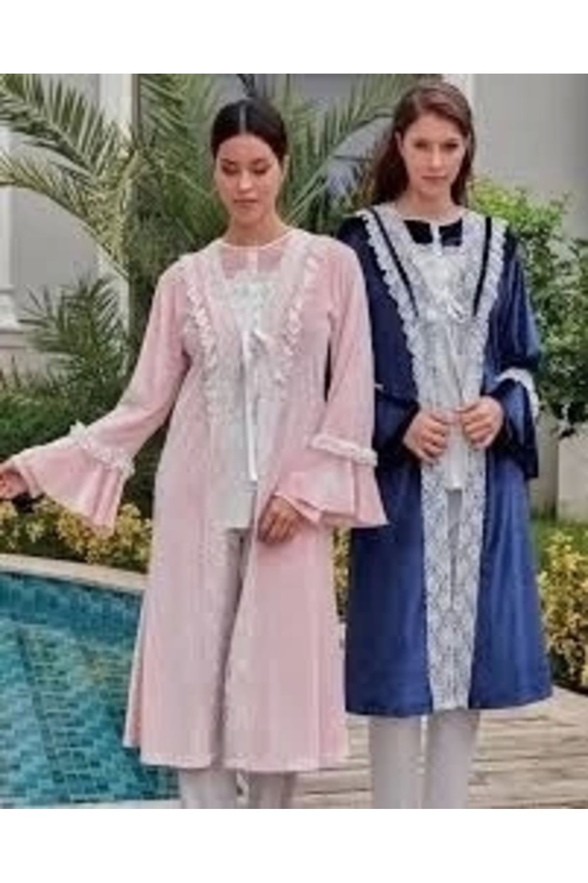 GiyimCity Sabahlıklı Uzun Kol Pijama Takımı