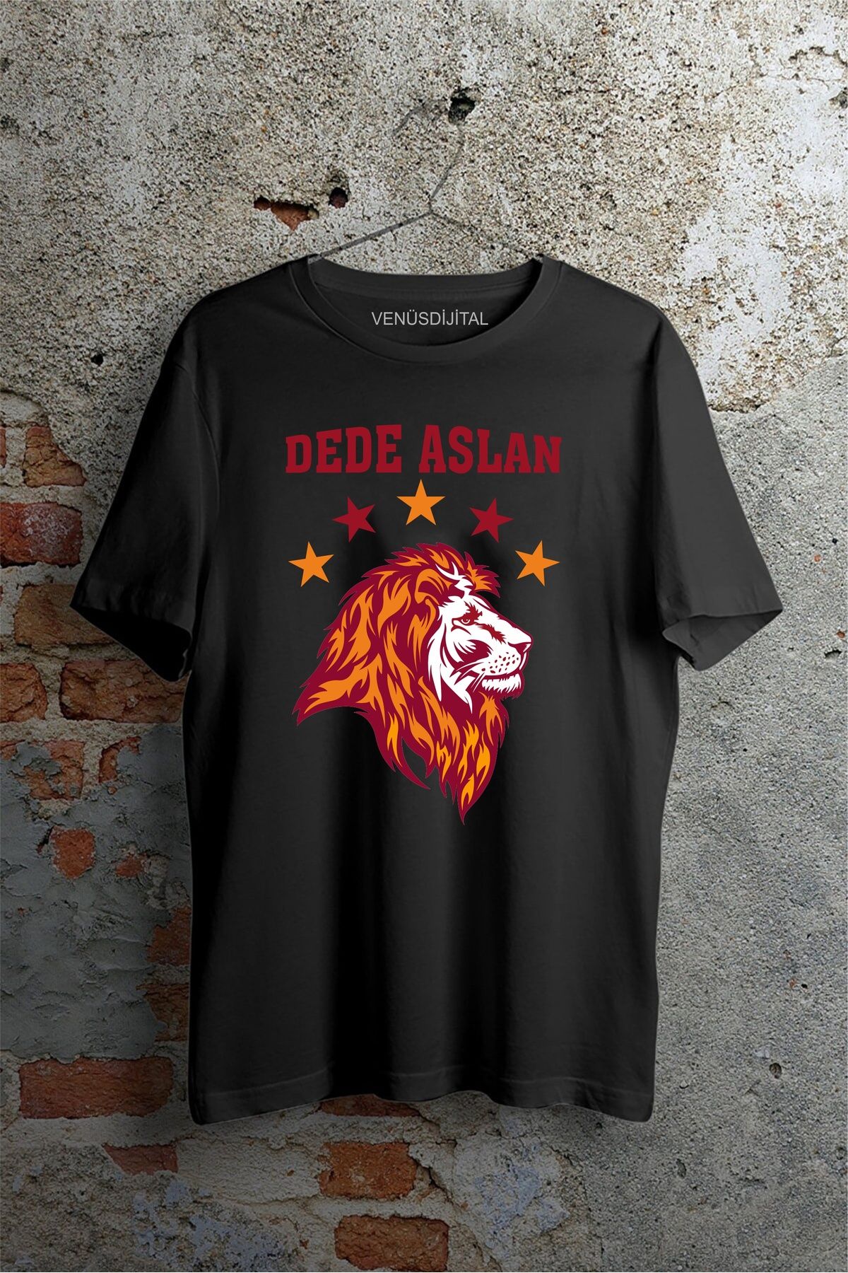 venüsdijital ASLAN TARAFTAR DEDE SİYAH TSHIRT