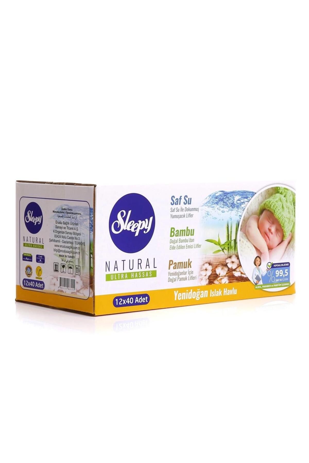 Skygo Natural Yenidoğan Islak Mendil 12x40 480 Yaprak