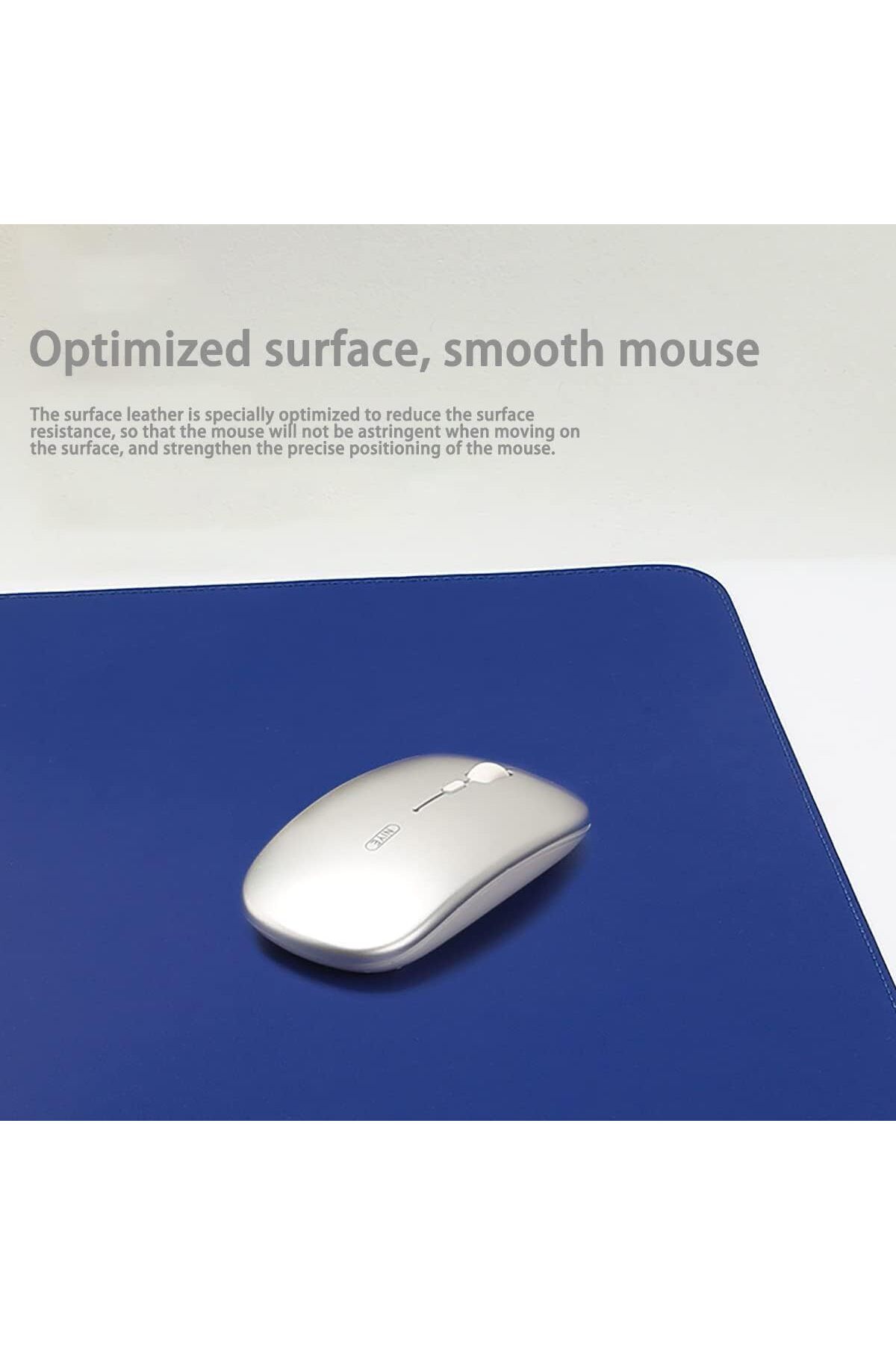 fulina-Mouse Pad ,Oversized Table Pad, Non Slip Leather , enough to accommodate both mouse and keyboard 3