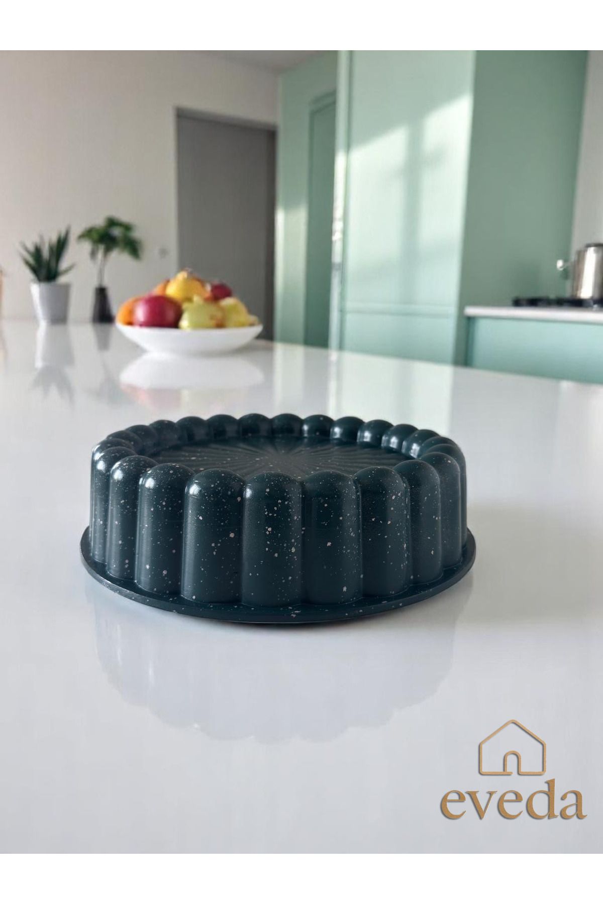 Eveda Döküm Düz Dilimli Kek Klıbı 26 cm Turkuaz