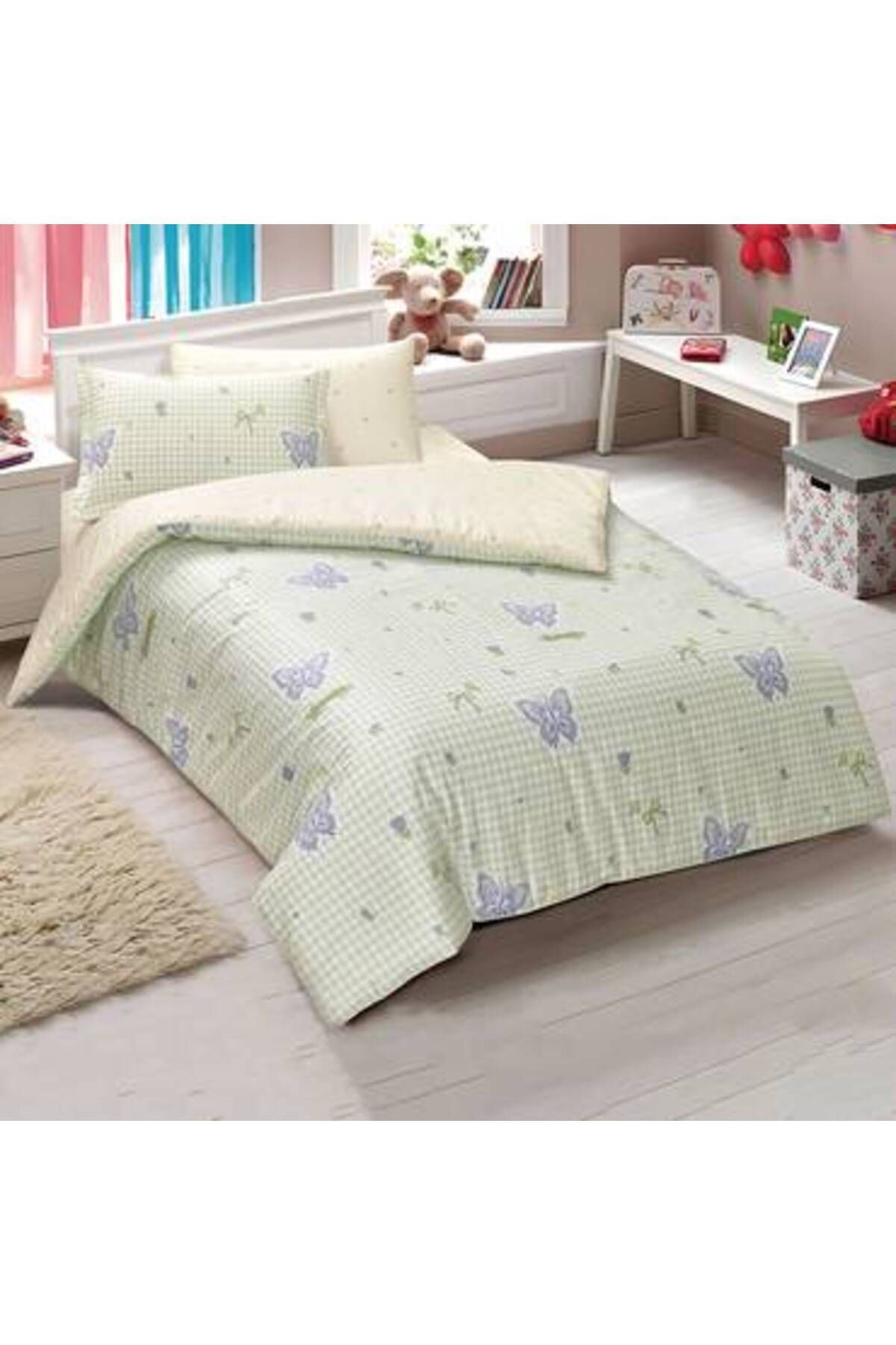 Pazar Home Bedding-4-Piece Cotton Baby Single Bedspread - Bazaar Home Birth with Stitched Filling 1