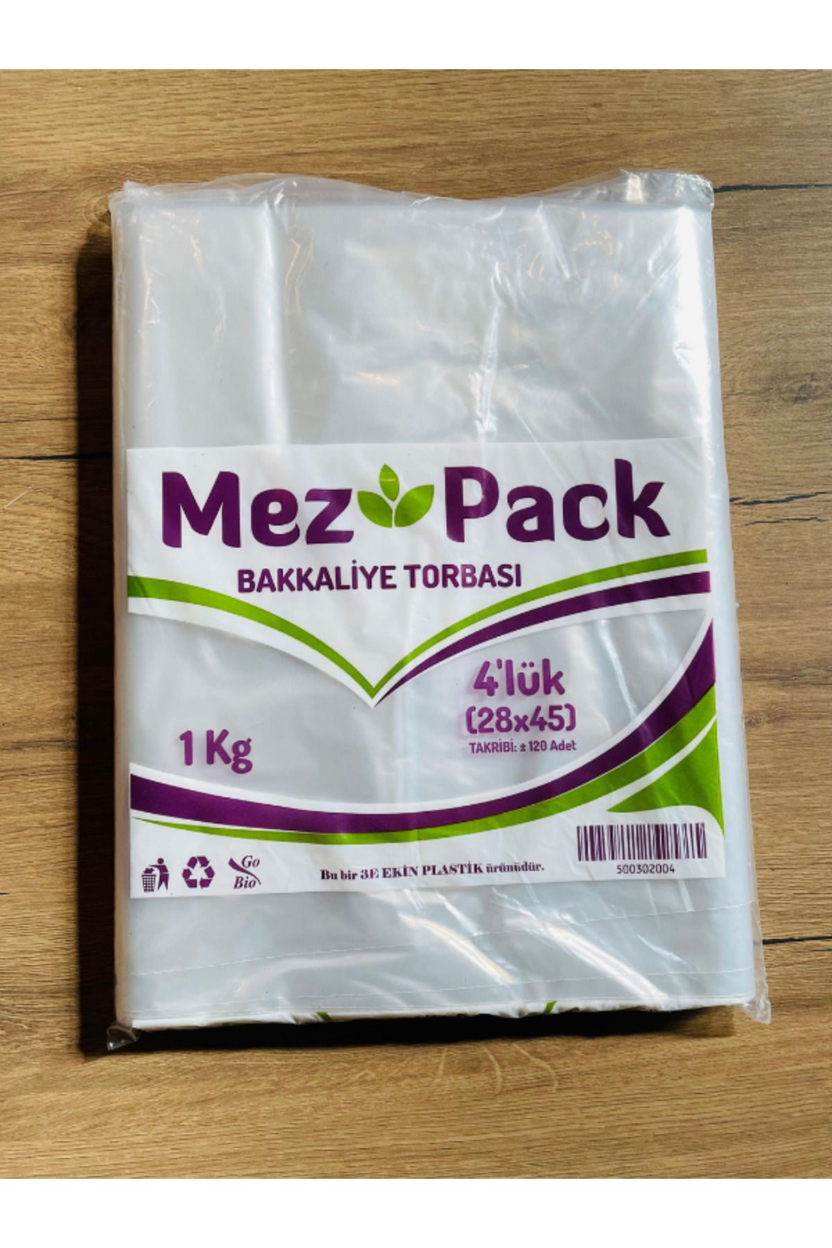MEZ-PACK Bakkaliye Torbası Naylon Torba 4'lük 1 Kg