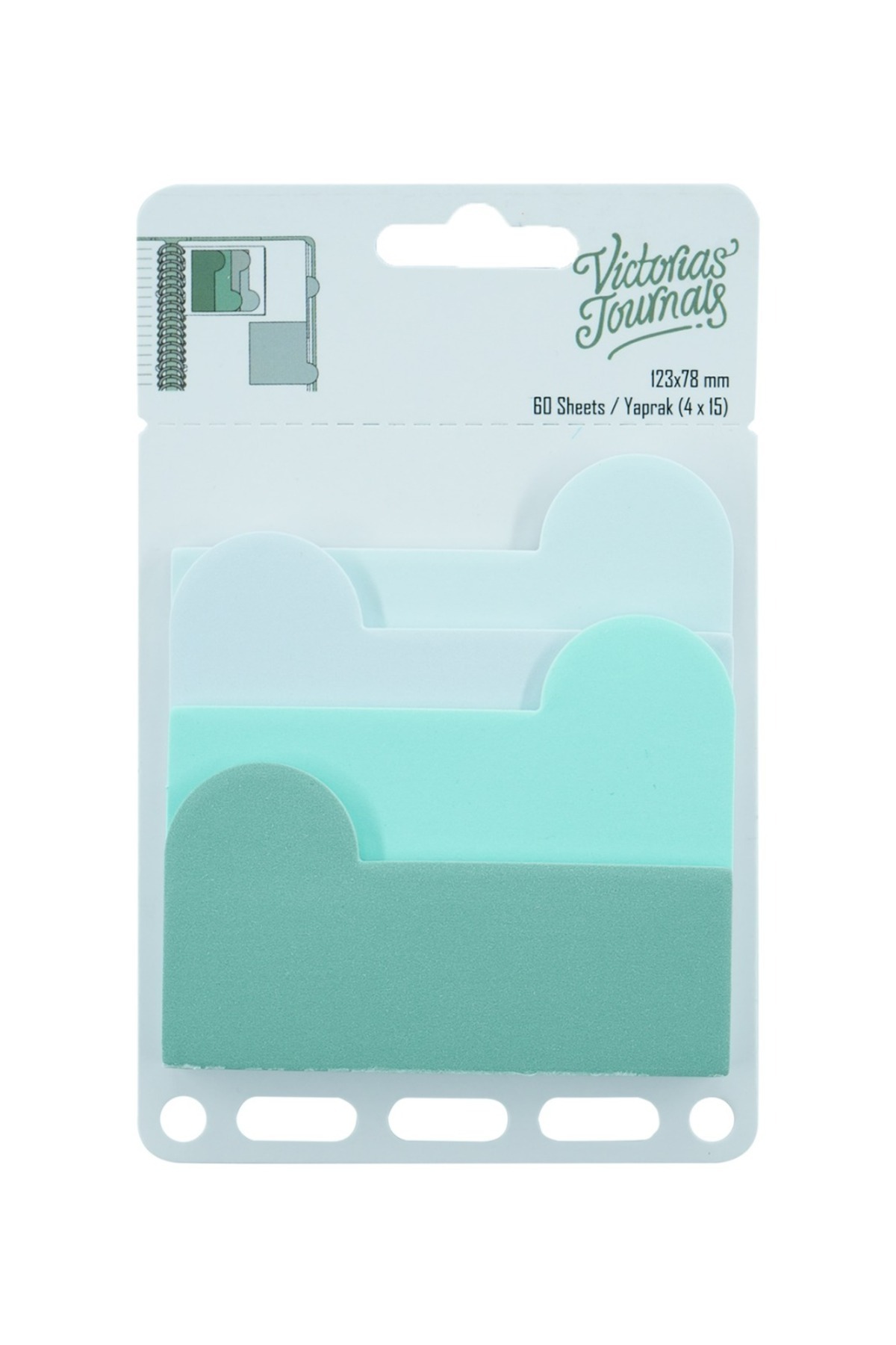 Victoria's Journals-Memo Post-It (Adhesive Paper) 6 Colors X 10 Sheets 5