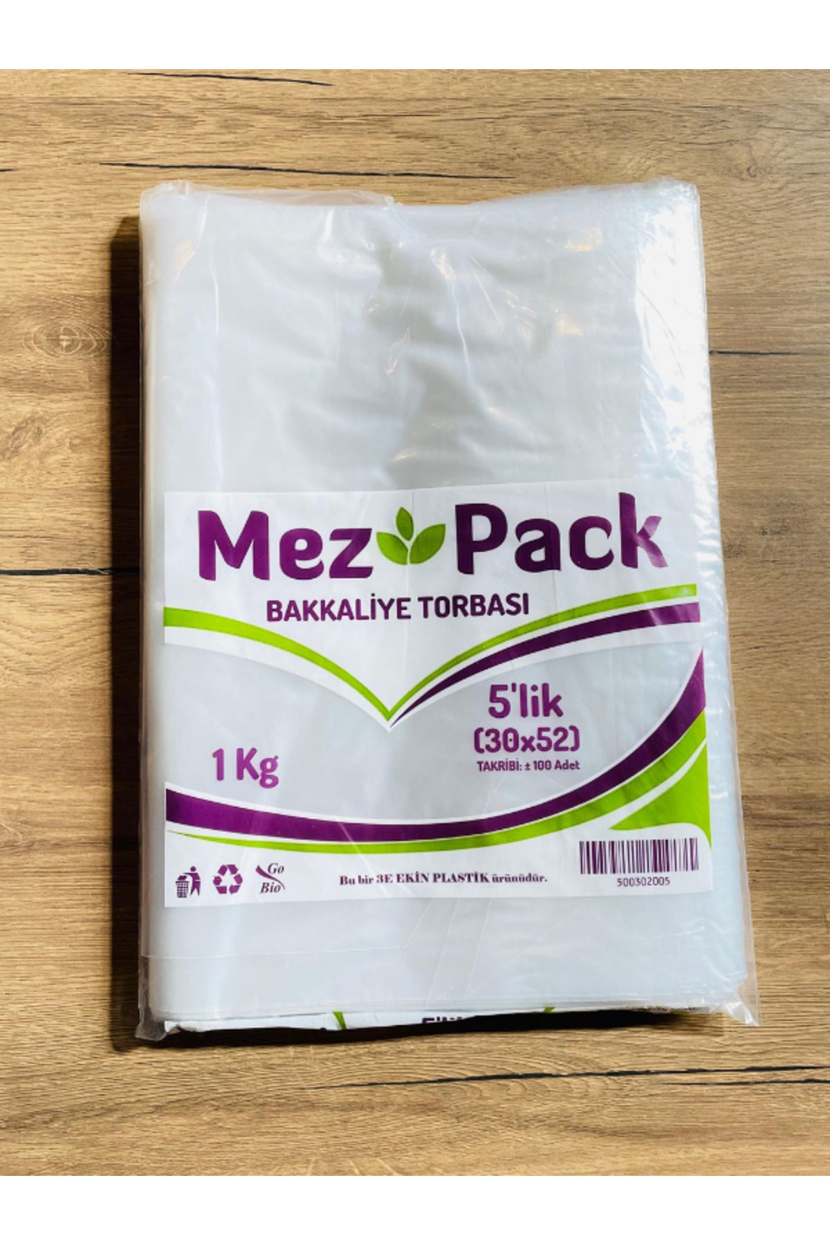 MEZ-PACK Bakkaliye Torbası Naylon Torba 5'lik 1 Kg
