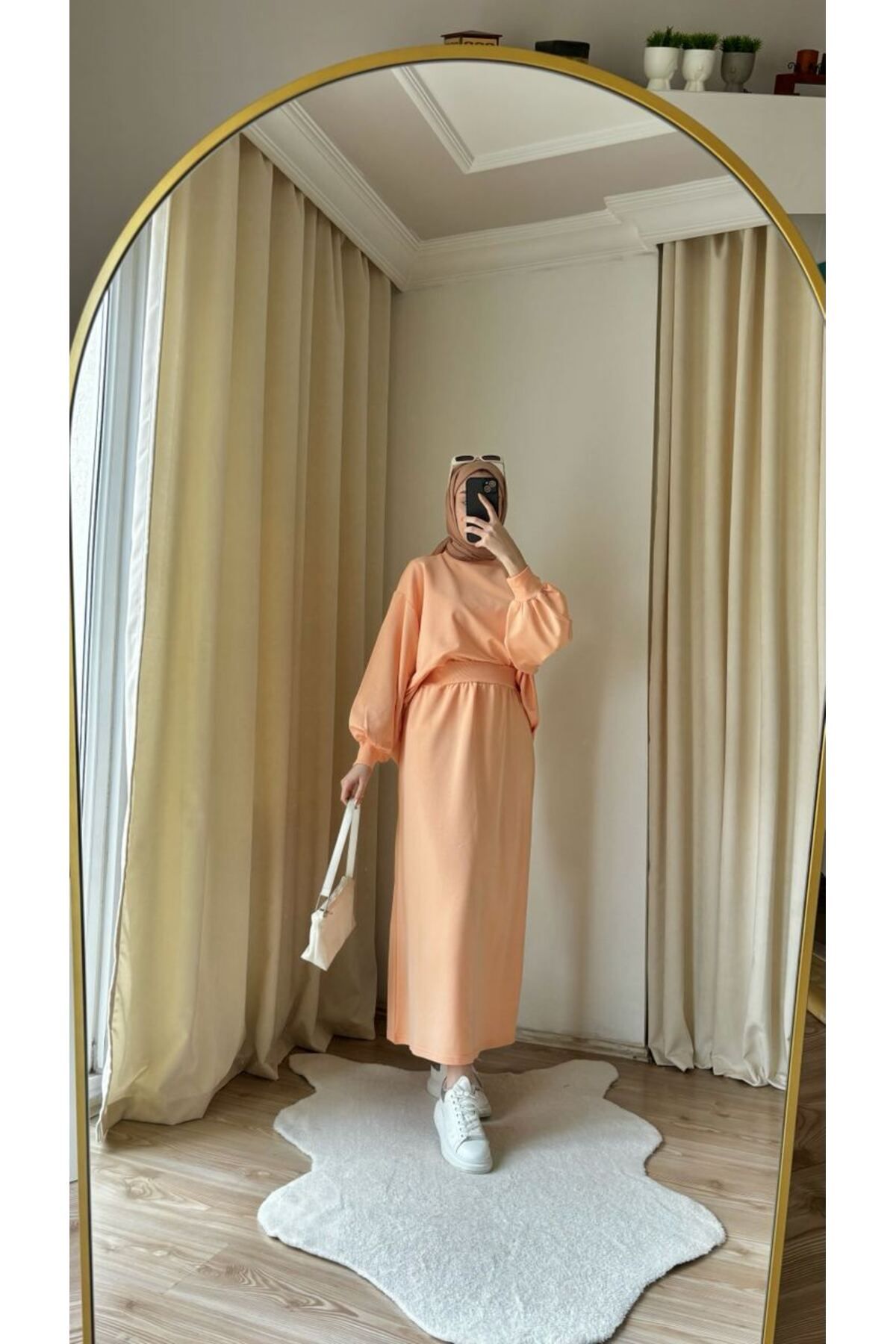 Suede Style 8907 - 2 iplik Etekli Şık Rahat Kadın Takımı