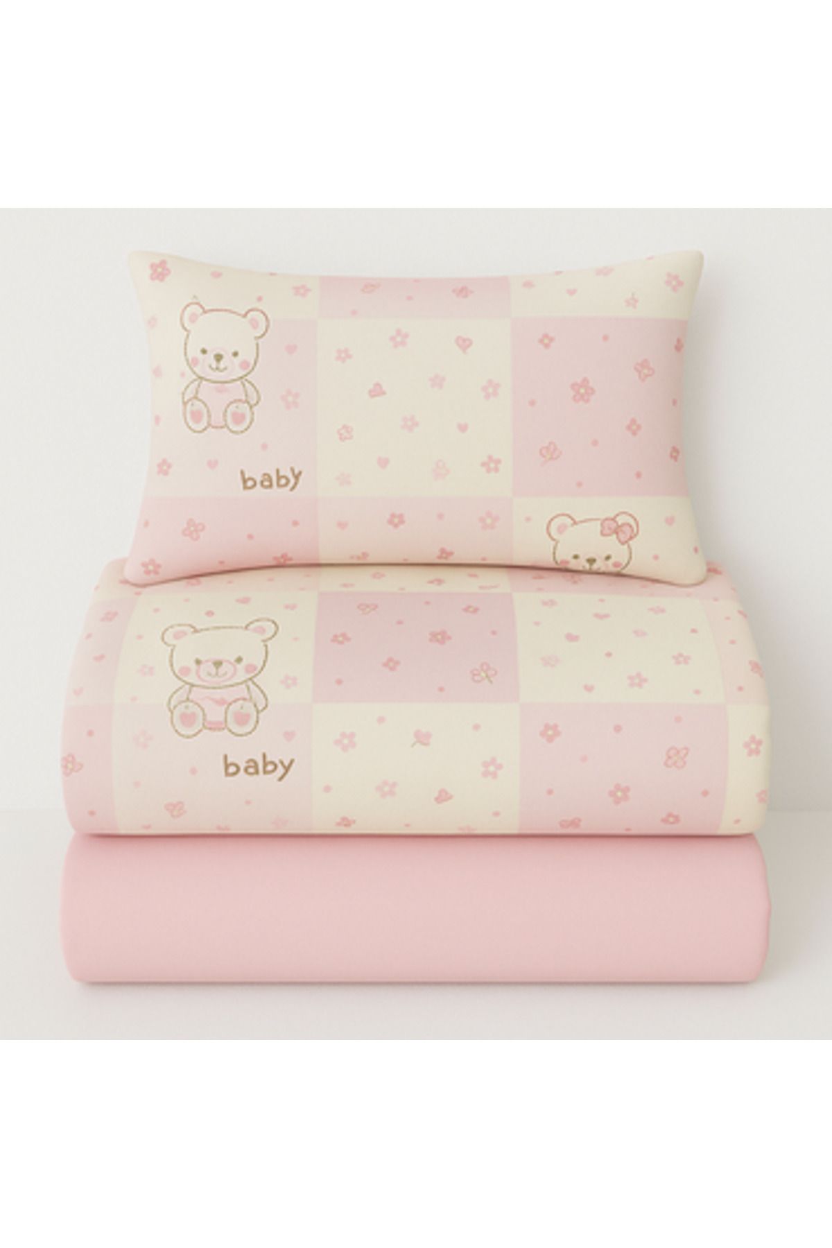 Pazar Home Bedding-4-Piece Cotton Baby Single Bedspread - Bazaar Home Birth with Stitched Filling 2
