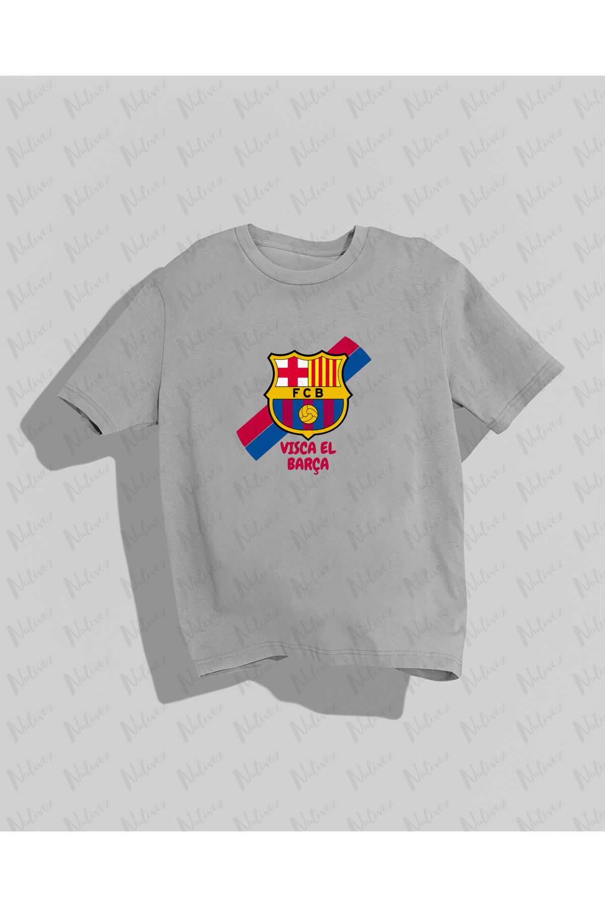 Nulivez Barcelona Tasarımı Baskılı Yüksek Kalite Kompakt Unisex Oversize T-Shirt