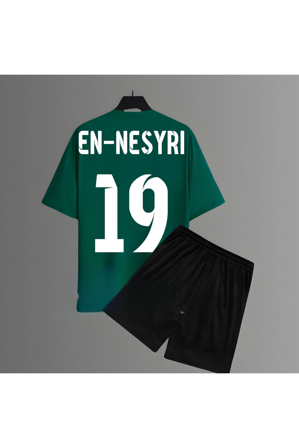 Biy Store Youssef En nesyri futbol sırt forma baskılı unisex kısakollu tişört regular fit t-shirt şort takımı