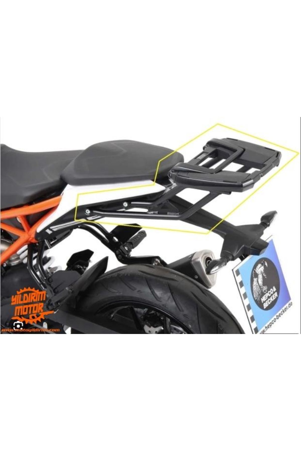 HEPCO BECKER KTM DUKE 390 ARKA ÇANTA DEMİRİ 2017