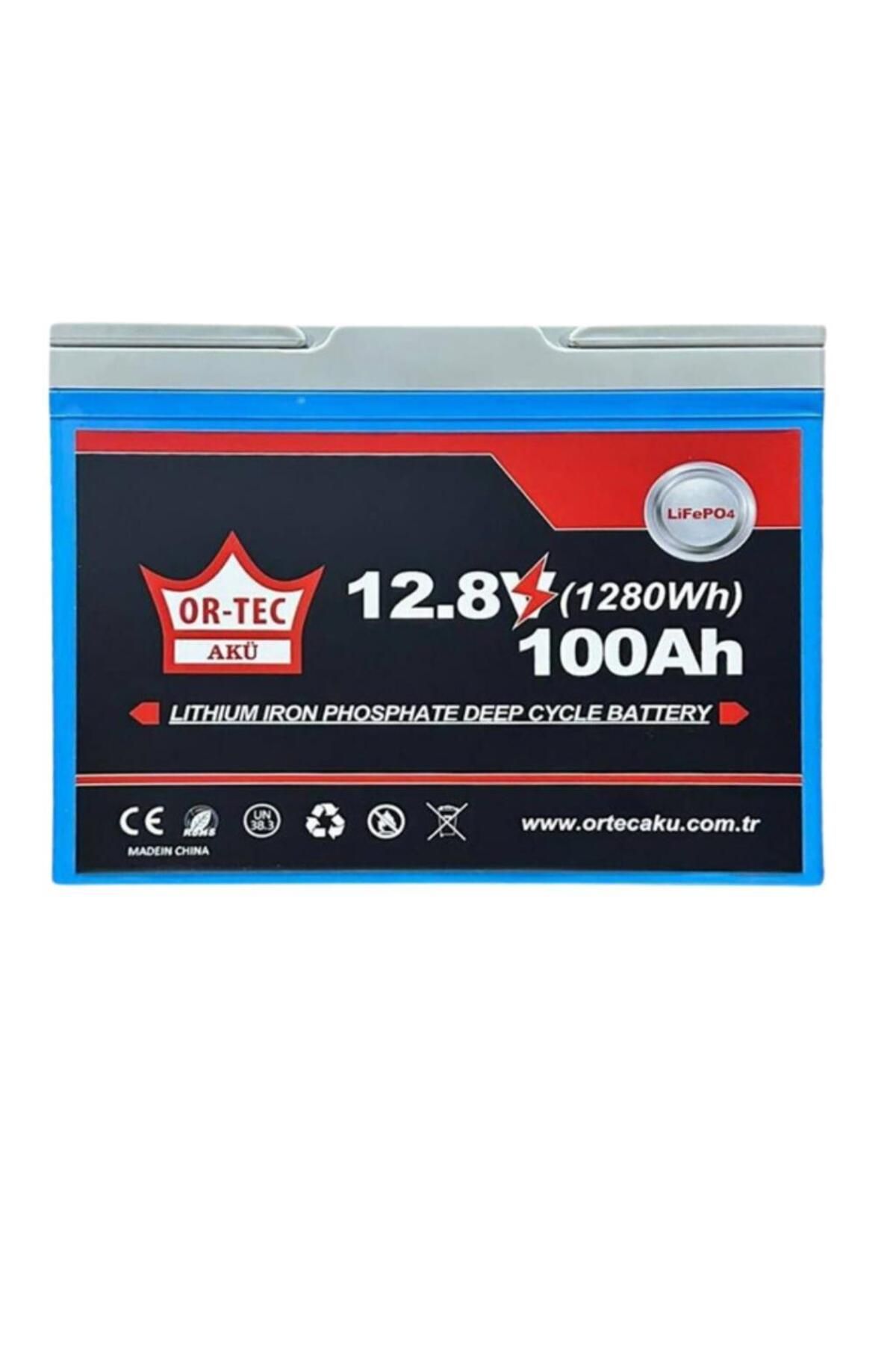 ORTEC 12.8v 100ah Lifepo4 Lityum Akü