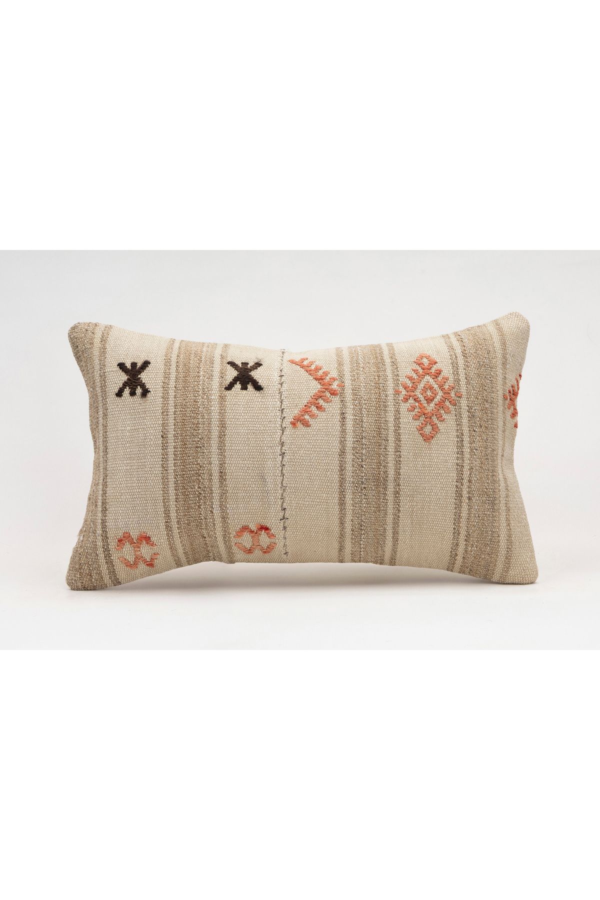 Kilim Whole Sale El Yapımı Kilim'den Yapılmış Vintage Kırlent Kılıfı, Yün, 30x50 Cm