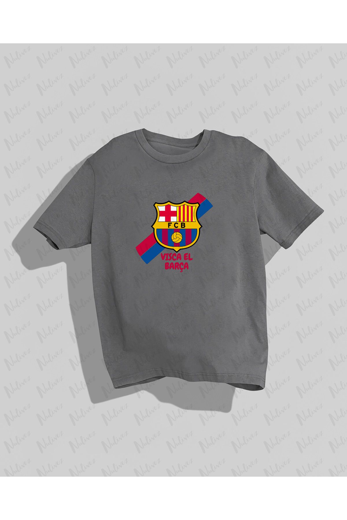 Nulivez Barcelona Tasarımı Baskılı Yüksek Kalite Kompakt Unisex Oversize T-Shirt