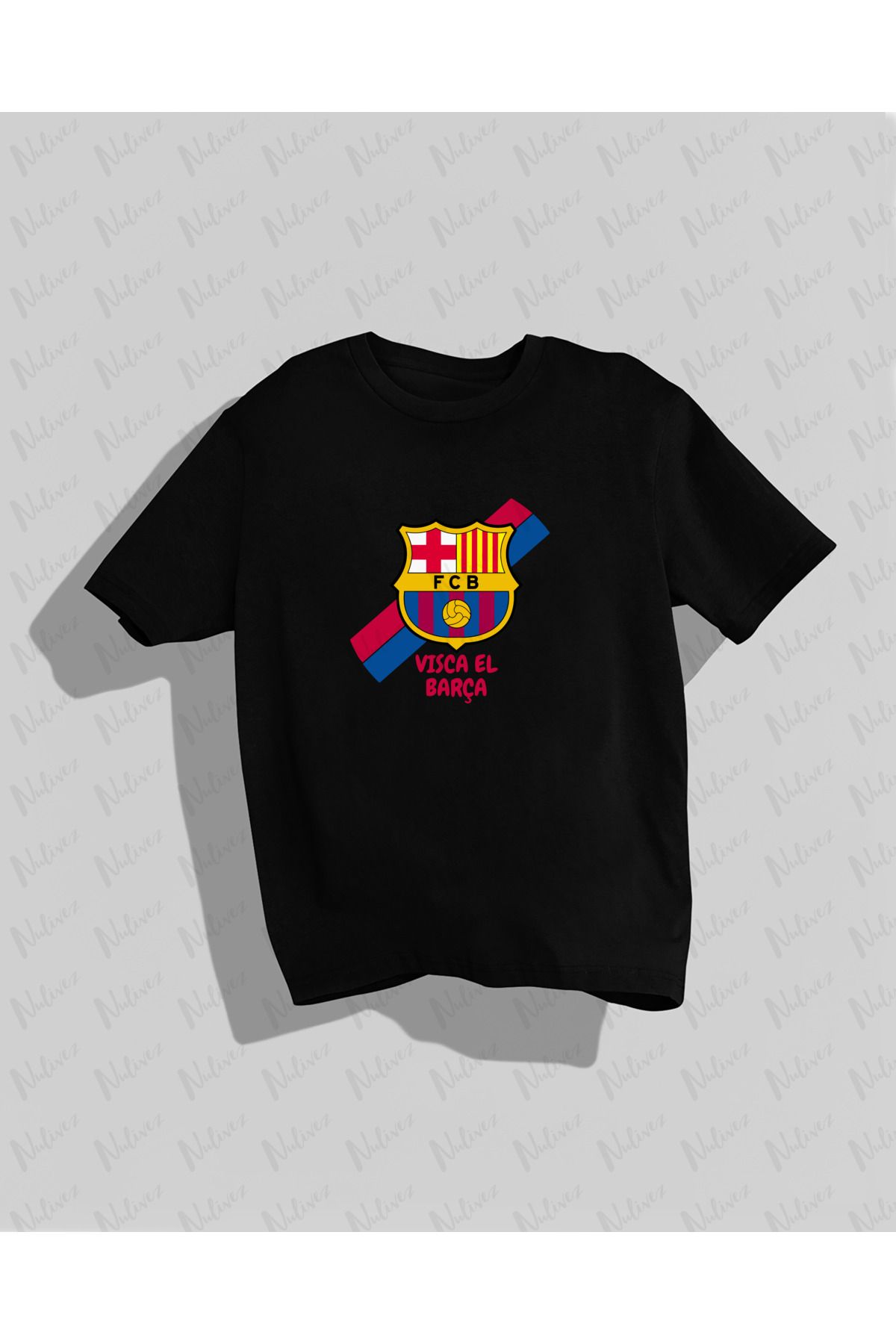 Nulivez Barcelona Tasarımı Baskılı Yüksek Kalite Kompakt Unisex Oversize T-Shirt