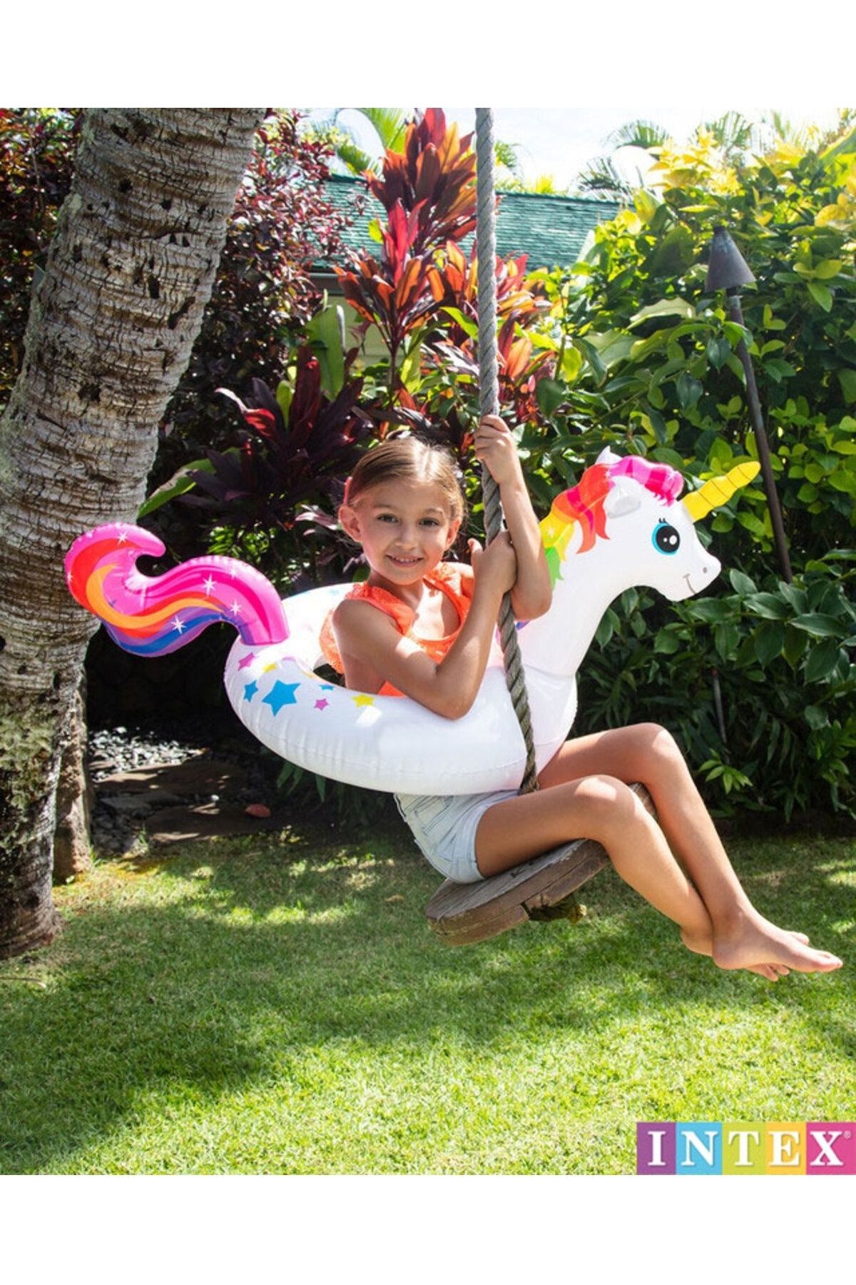 Intex-Inflatable Unicorn Bagel-Children's Unicorn Bagel-Inflatable Unicorn Bagel-Bagel with Unicorn Figure 107X58 Cm. 6