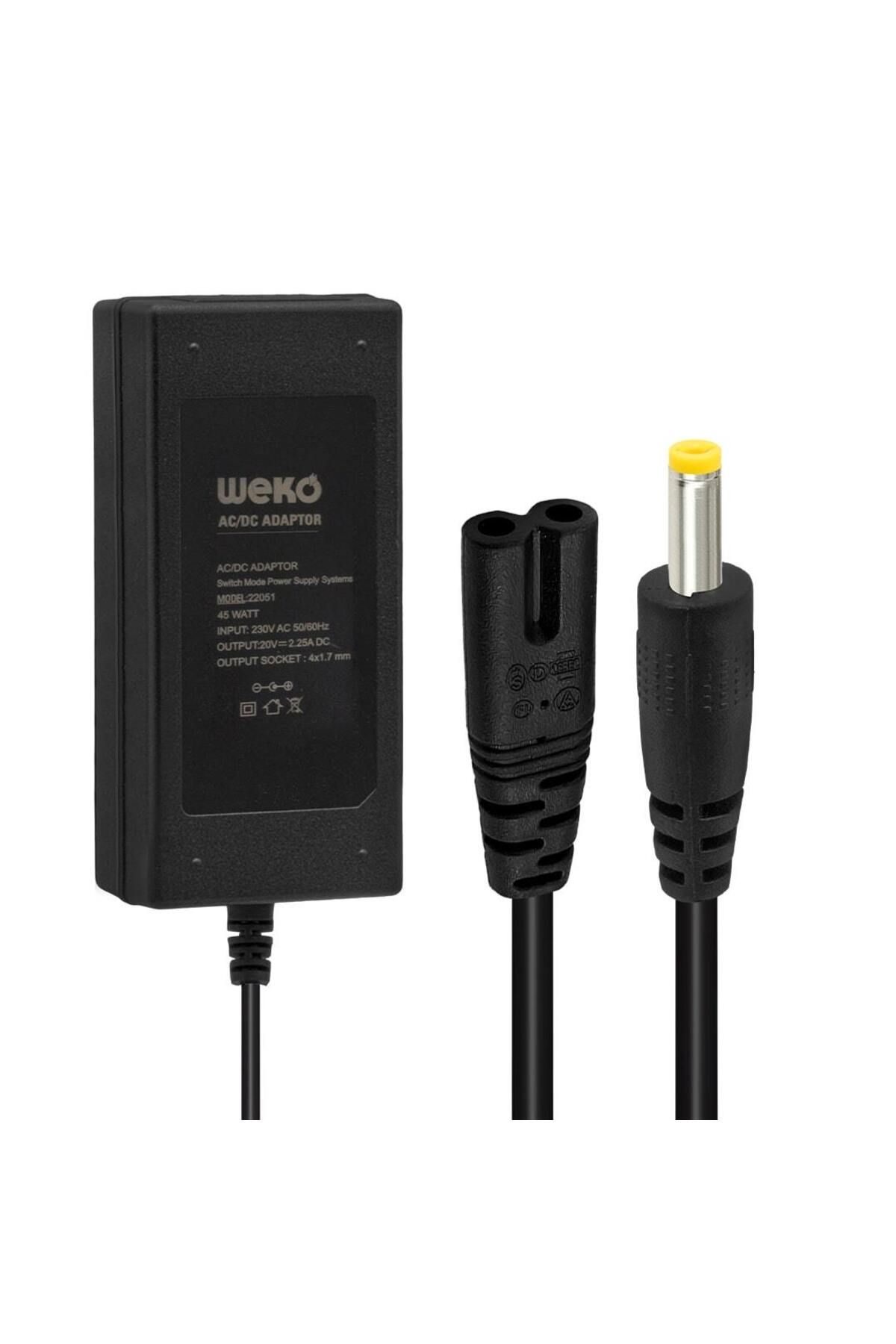 Vemora 20 VOLT 2.25 AMPER 4.0X1.7MM UÇLU NOTEBOOK ADAPTÖR YERLİ ÜRETİM (5166)