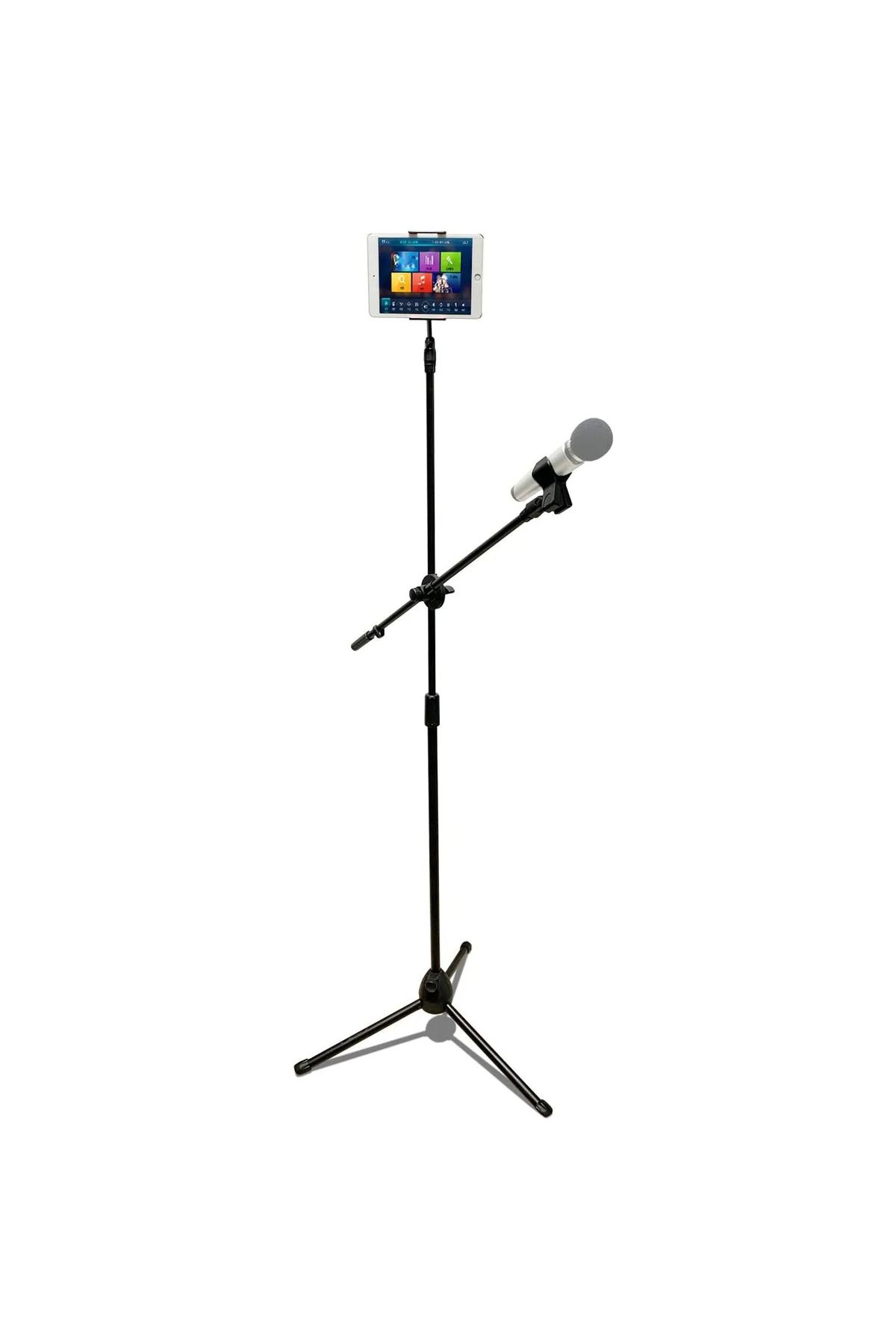 Coverzone 190cm Maksimum Uzunluk 2in1 Mikrofon ve Tablet Stant Katlanabilir Açısı Ayarlanabilir - Model 103SP