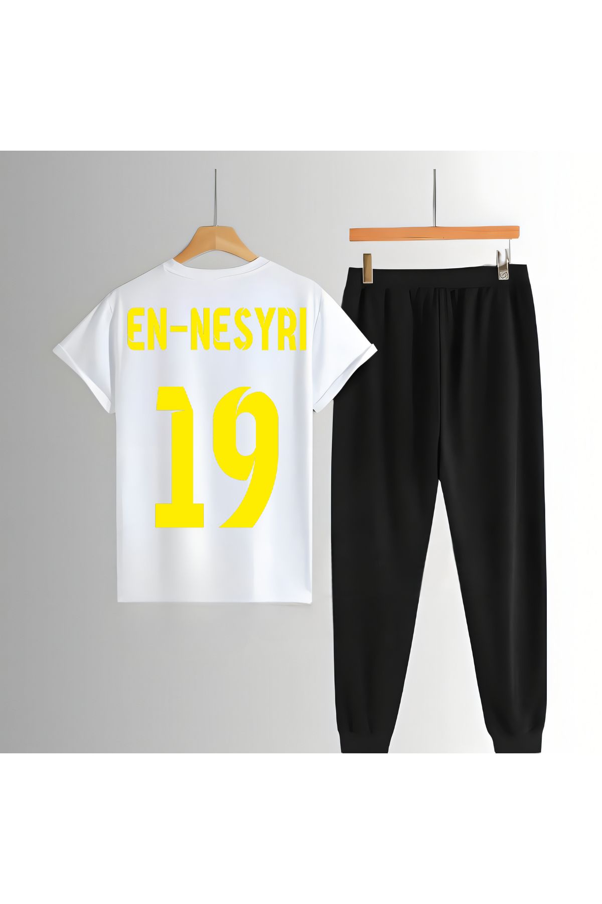 Biy Store Youssef En nesyri futbol sırt forma baskılı unisex kısa kollu tişört regular t-shirt eşofman takımı