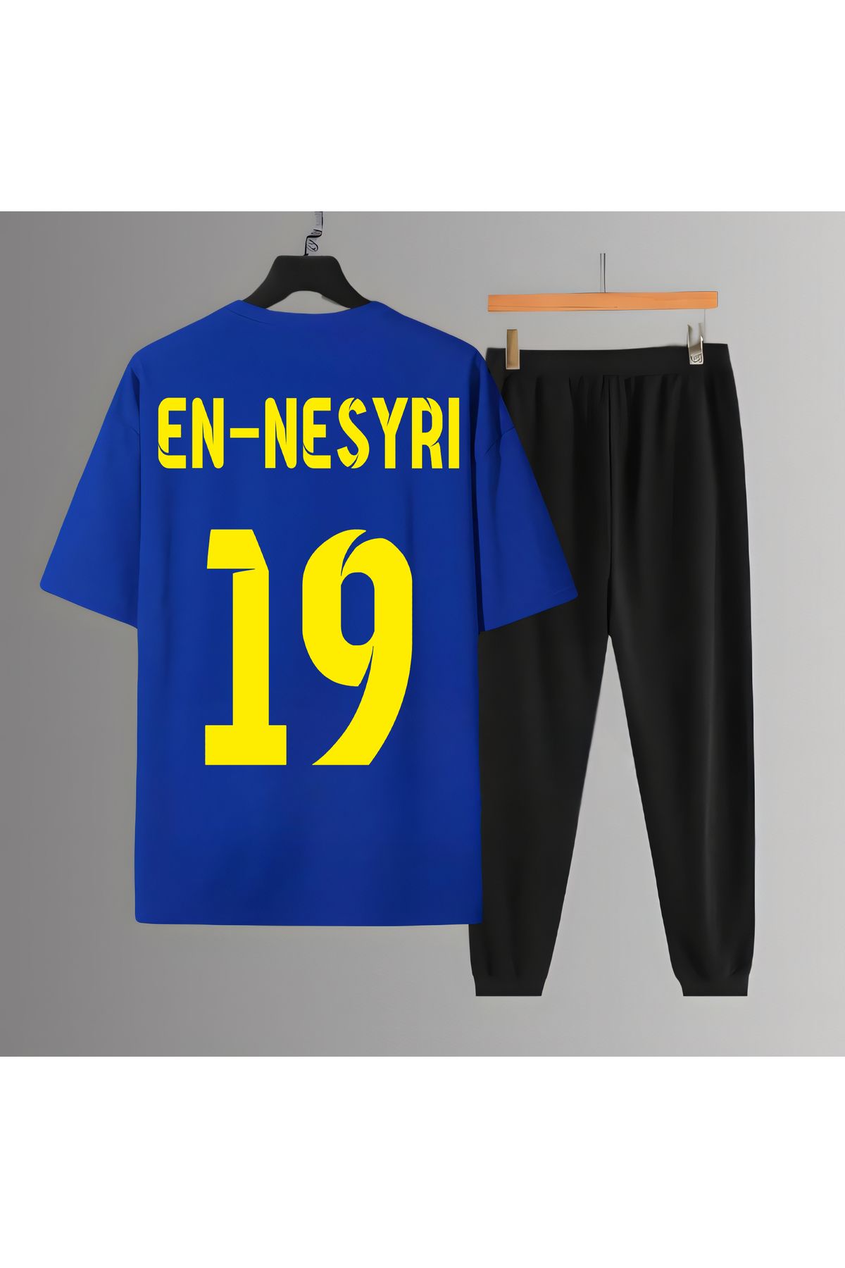 Biy Store Youssef En nesyri futbol sırt forma baskılı unisex kısa kollu tişört regular t-shirt eşofman takımı