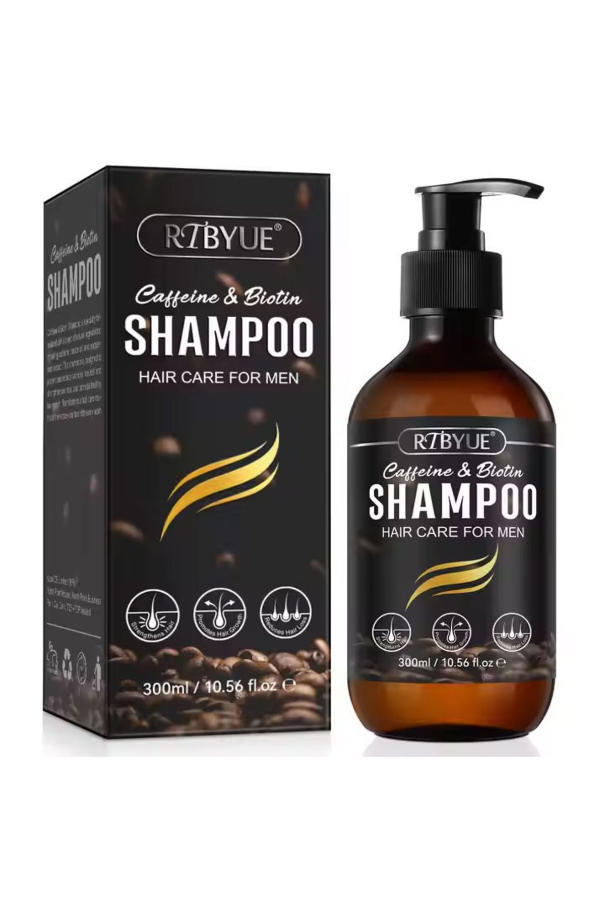 NOVA KISS Șampon Premium Pentru Bărbați Cu Cafeină, Biotină, Ulei De Ricin Și Mentă Pentru Creșterea Părului, 300 Ml Unisex - One Size