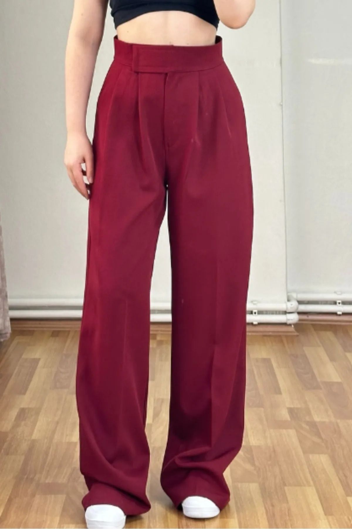 Rift Jeans Cırtlı Palazzo Pantolon