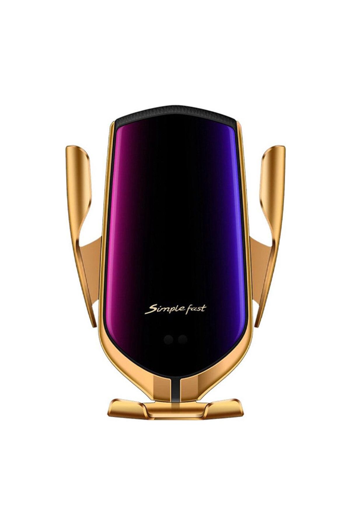Ally R2 Qi 10W Kablosuz Sarjli Havalandirma Araç Telefon Tutucu GOLD