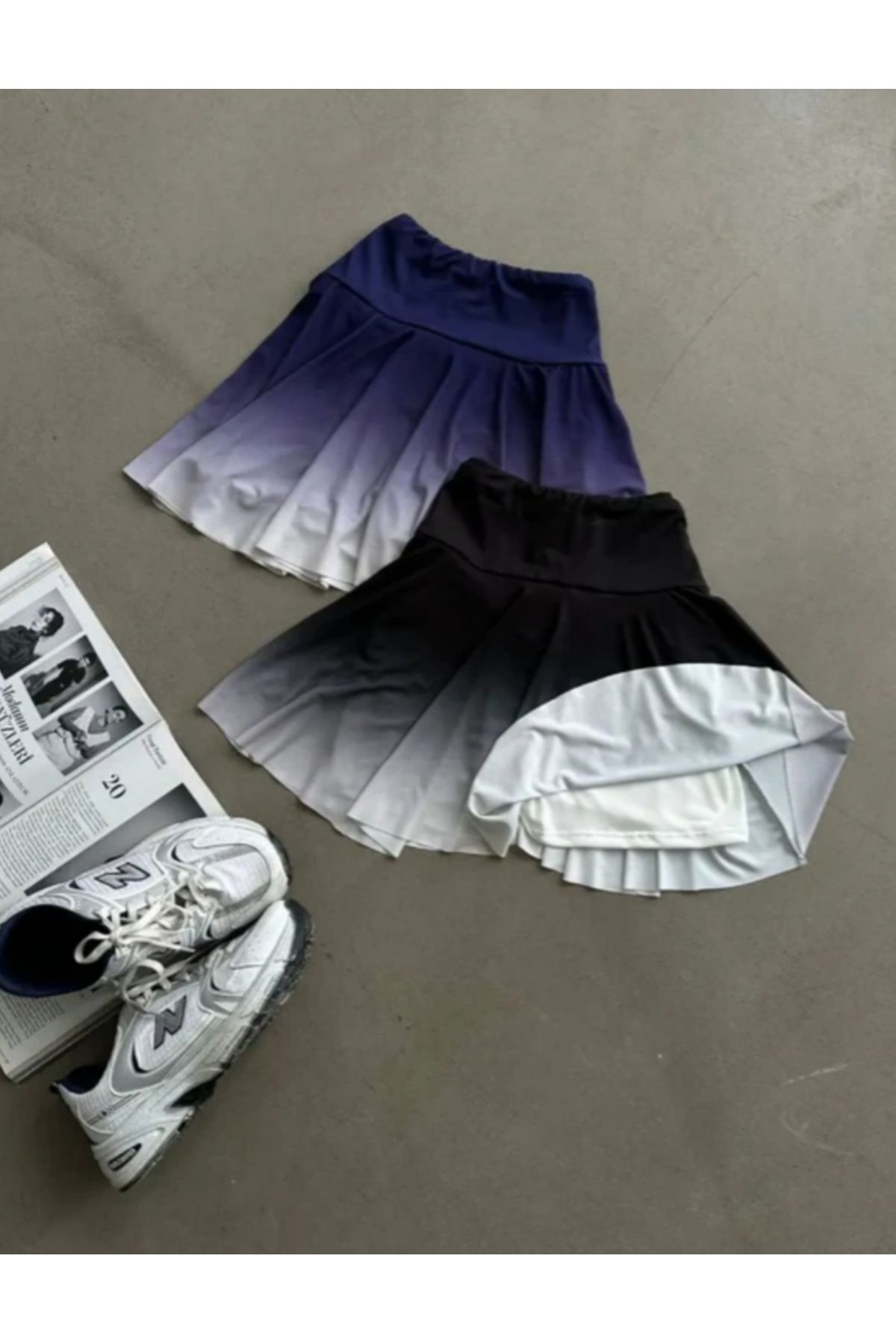 MODA Dijital Baskılı Şort Etek