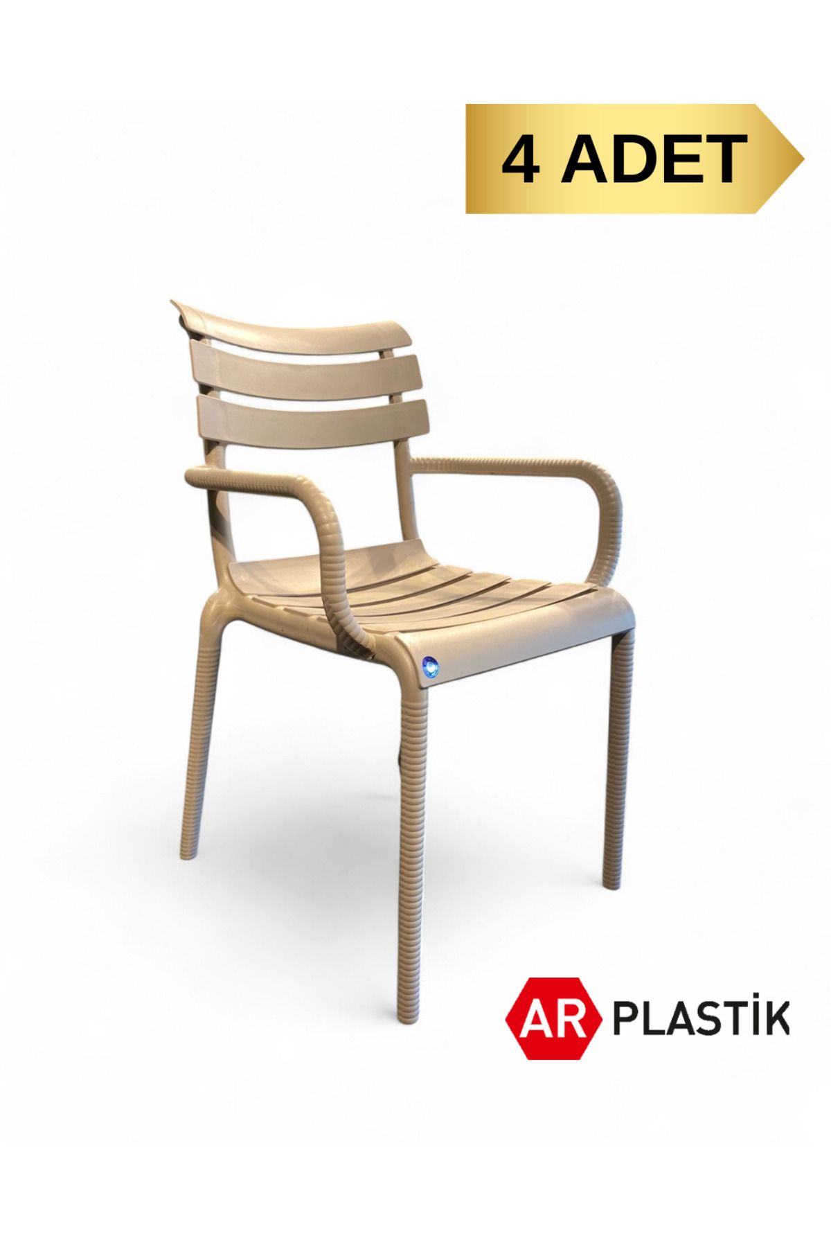 AR PLASTİK Cross XL Bahçe Sandalyesi 4 Adet, Balkon Sandalyesi, Bahçe Sandalyesi