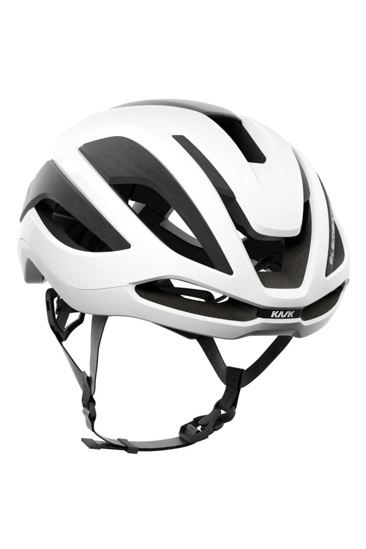 Kask Elemento Yol Bisiklet Kaskı Beyaz Large