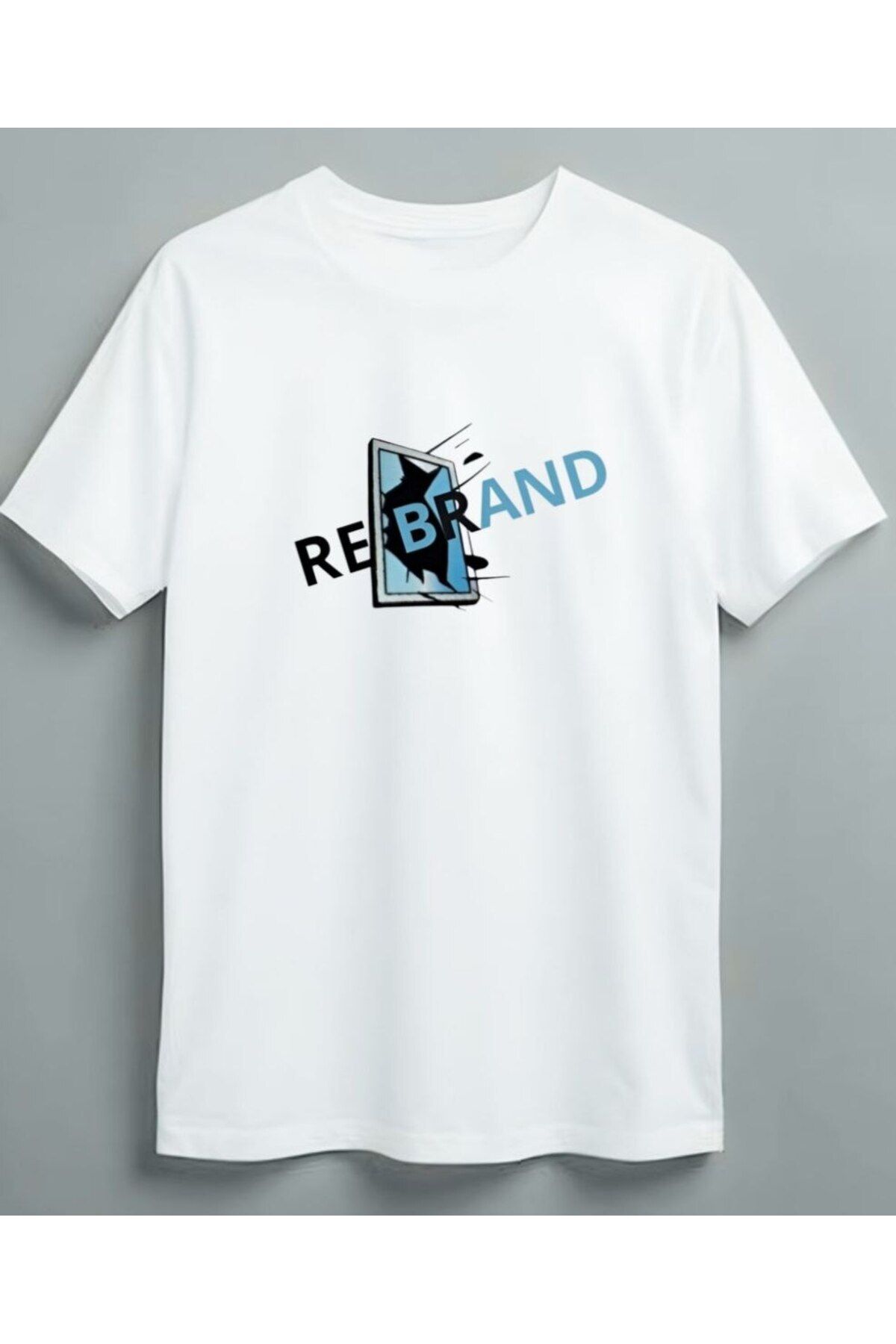 REBRAND Baskılı T-shirt spor Unisex Oversize