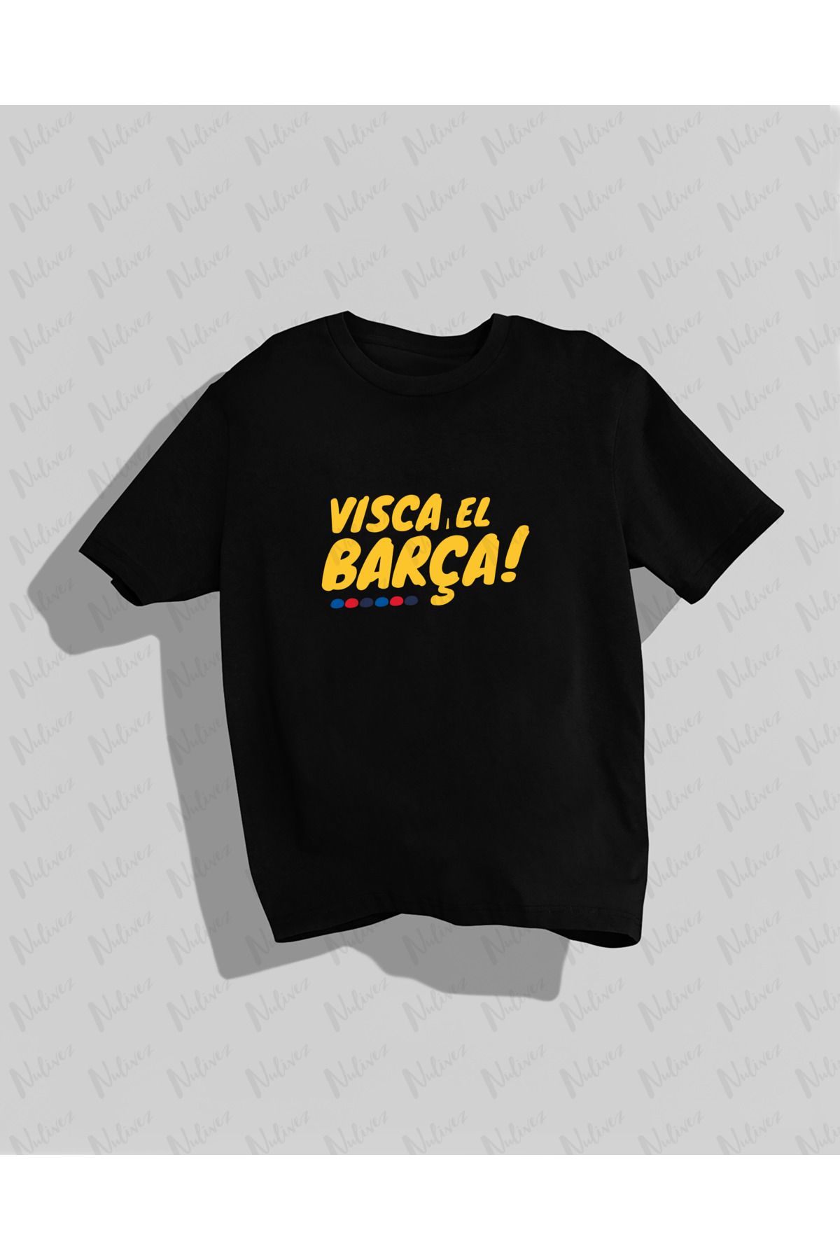 Nulivez Barcelona Tasarımı Baskılı Yüksek Kalite Kompakt Unisex Oversize T-Shirt