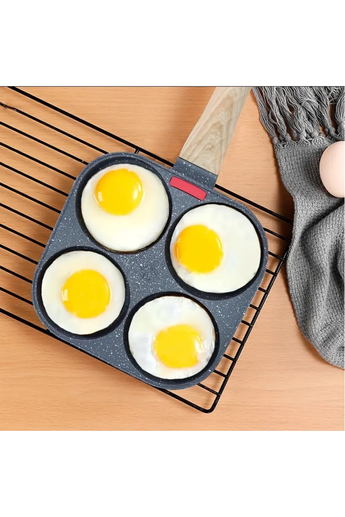 MACVI-Macvi® 4-Compartment Mini Frying Pan - Efficiently Prepare Various Dishes at the Same Time 3