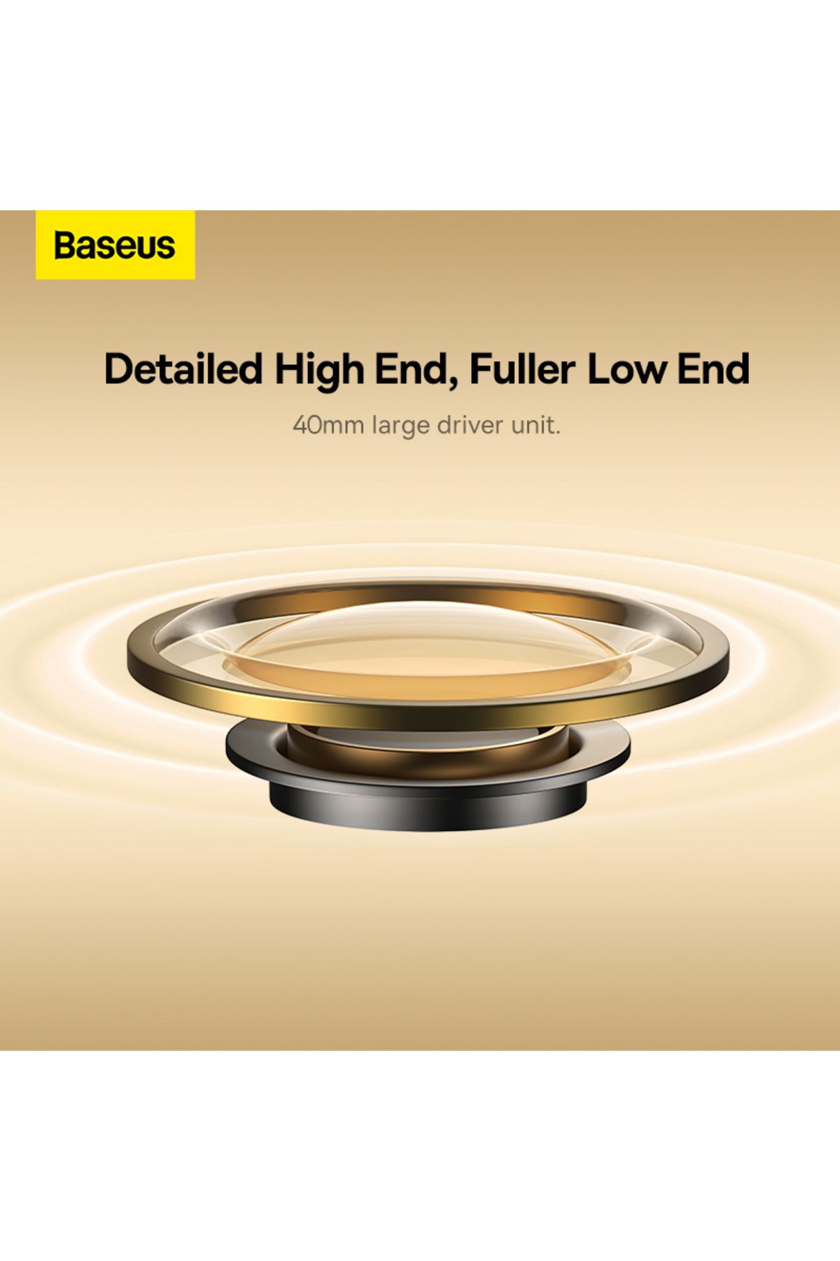 Baseus-BASEUS Bowie D05 Wireless Bluetooth Headset Foldable HiFi Stereo Music Headphone - Creamy White 4