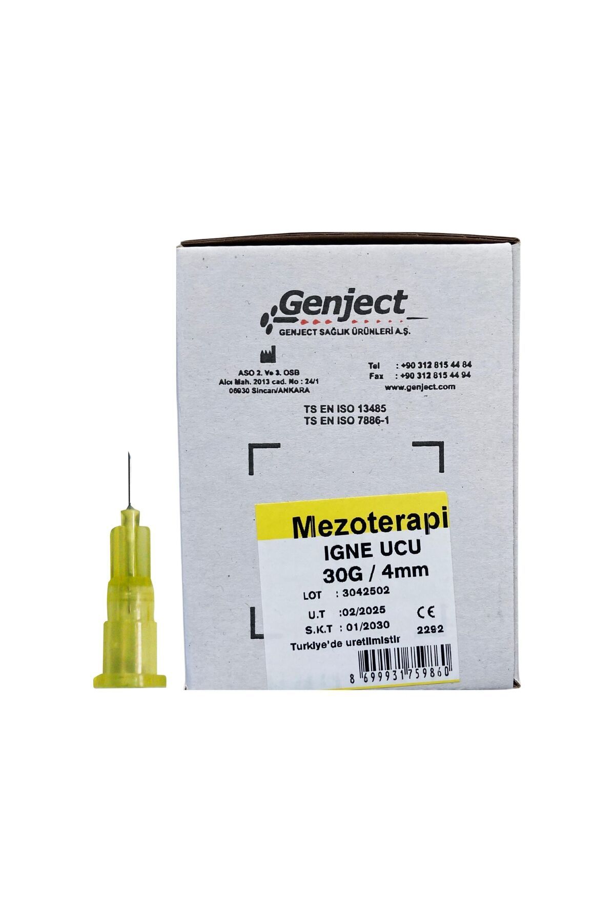 Genject - MEZOTERAPİ 30G 4MM İNE UCU - 250 ADET