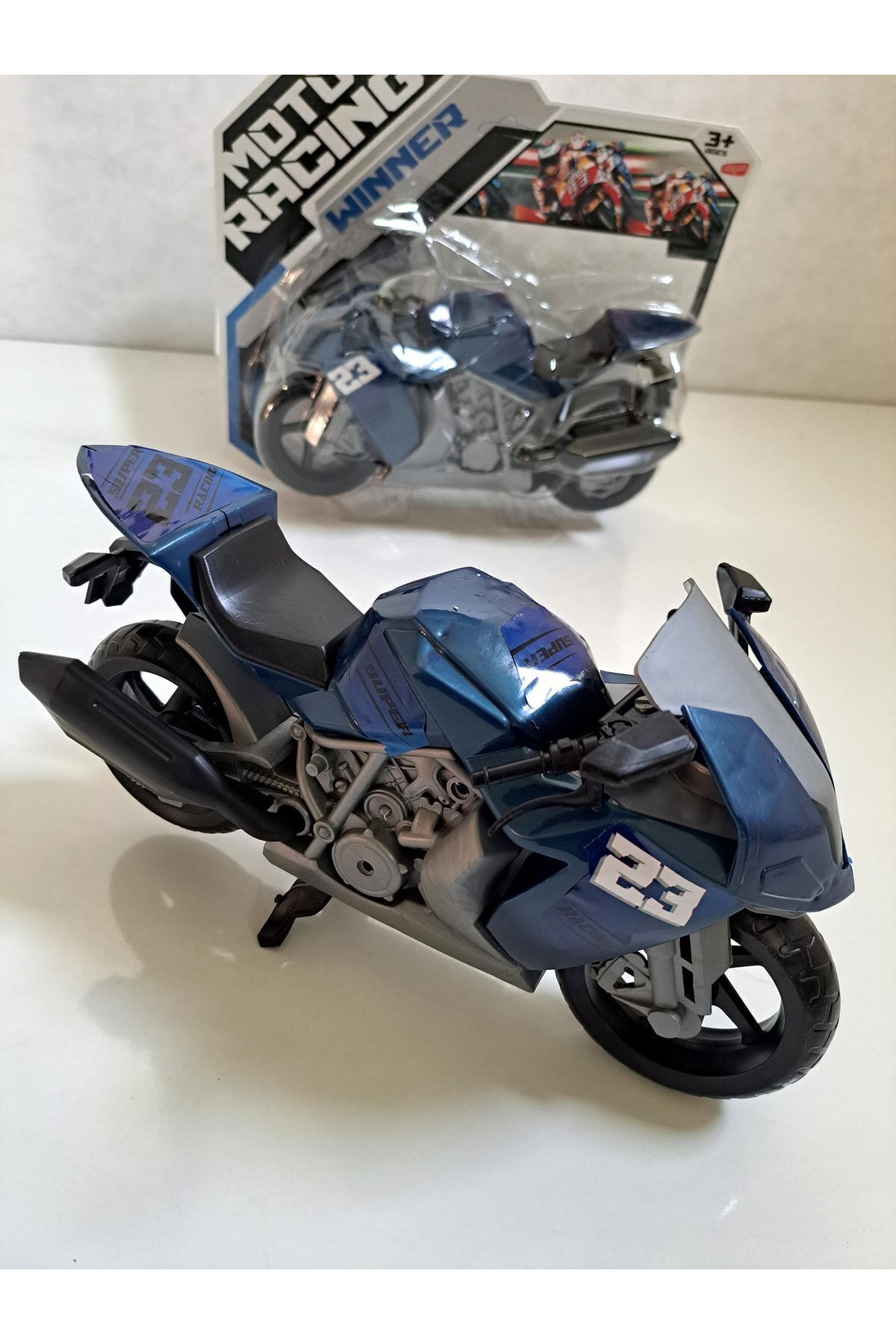 GÜVEN DTM Oyuncak Yarış Motorsikleti Büyük Boy 30 cm