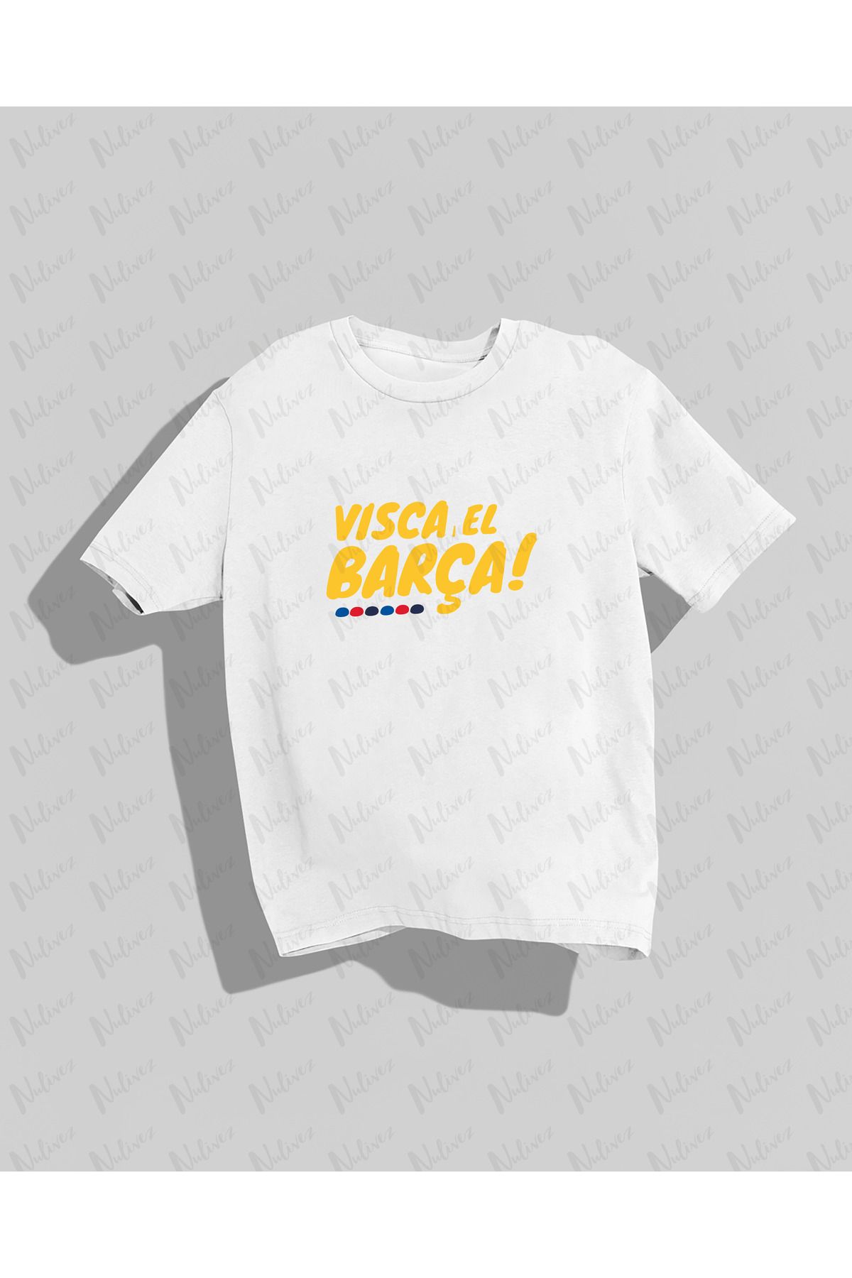 Nulivez Barcelona Tasarımı Baskılı Yüksek Kalite Kompakt Unisex Oversize T-Shirt