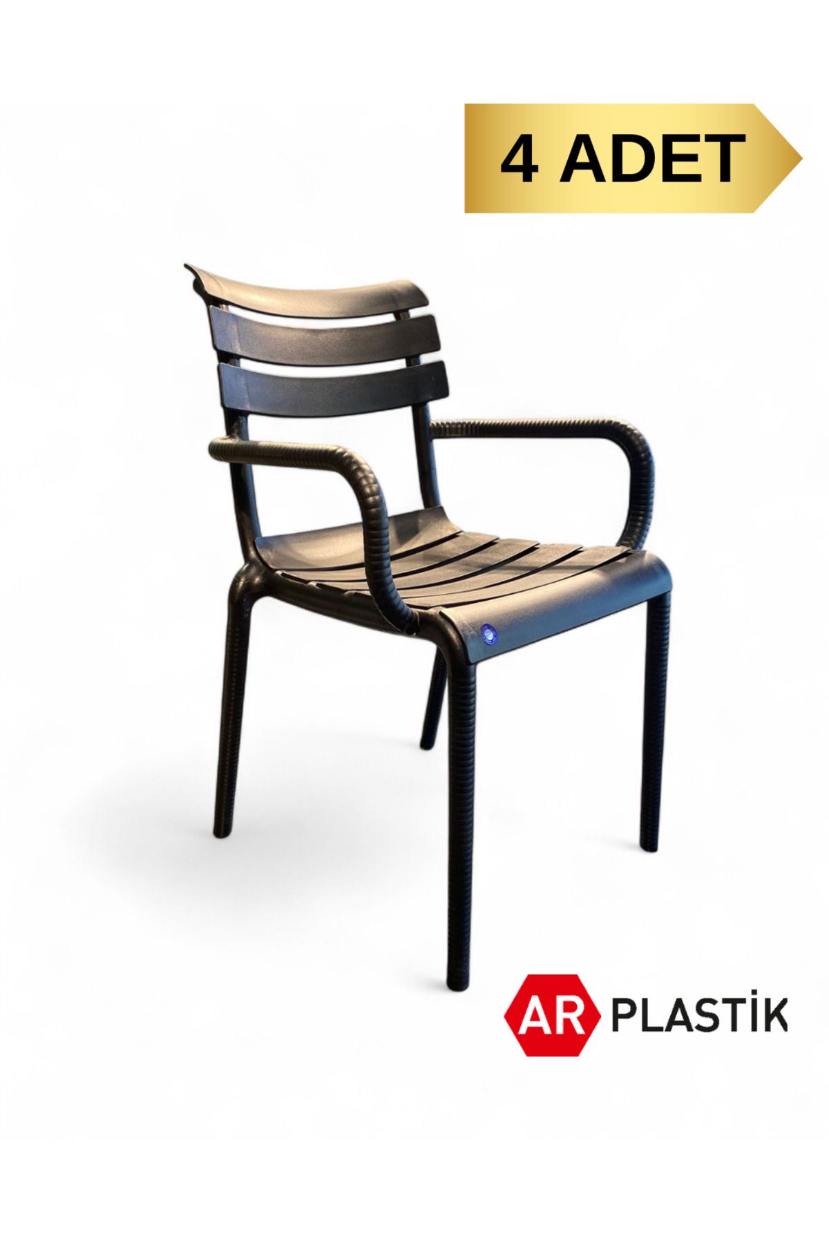 AR PLASTİK Cross XL Bahçe Sandalyesi 4 Adet, Balkon Sandalyesi, Bahçe Sandalyesi