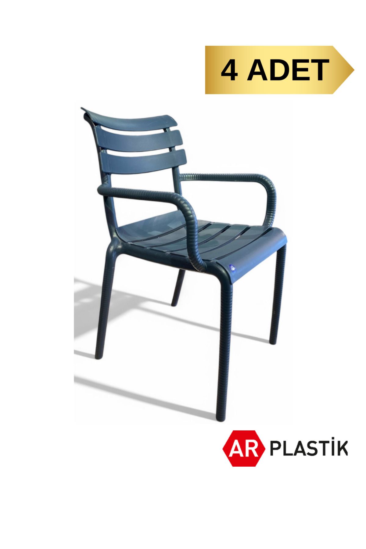 AR PLASTİK Cross XL Bahçe Sandalyesi 4 Adet, Balkon Sandalyesi, Bahçe Sandalyesi