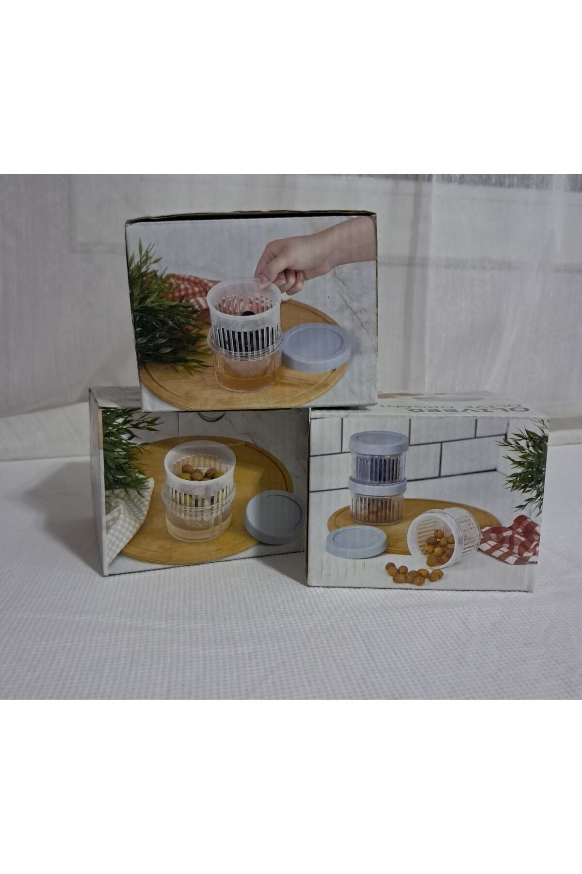 Stadyum Temizlik Pratik Süzgeçli Zeytin Saklama kabı