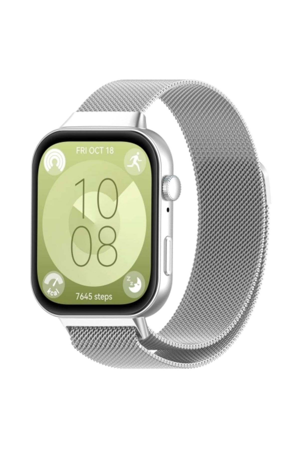 bbtech Huawei Watch Fit 3 / Fit 4 / Fit 4 Pro Uyum Metal Hasır Örgü Kordon Paslanmaz Milano Old Money Kayış