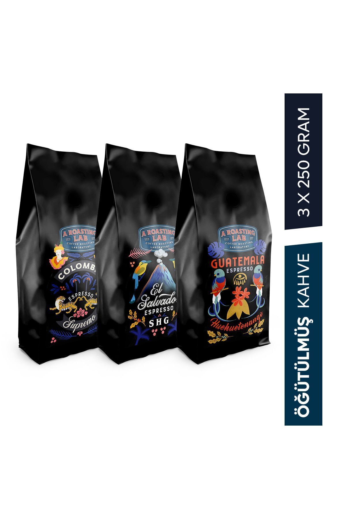 A Roasting Lab Espresso Avantaj Seti Öğütülmüş Espresso 3x250 G