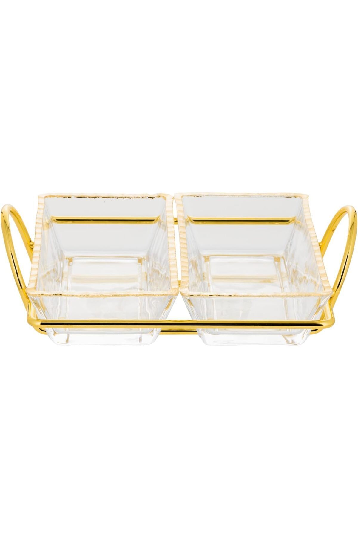 ALSAIF-Glass Serving Dishes With Handle, Set Of 2, K623053/3, Multi-color, By Al Saif 2