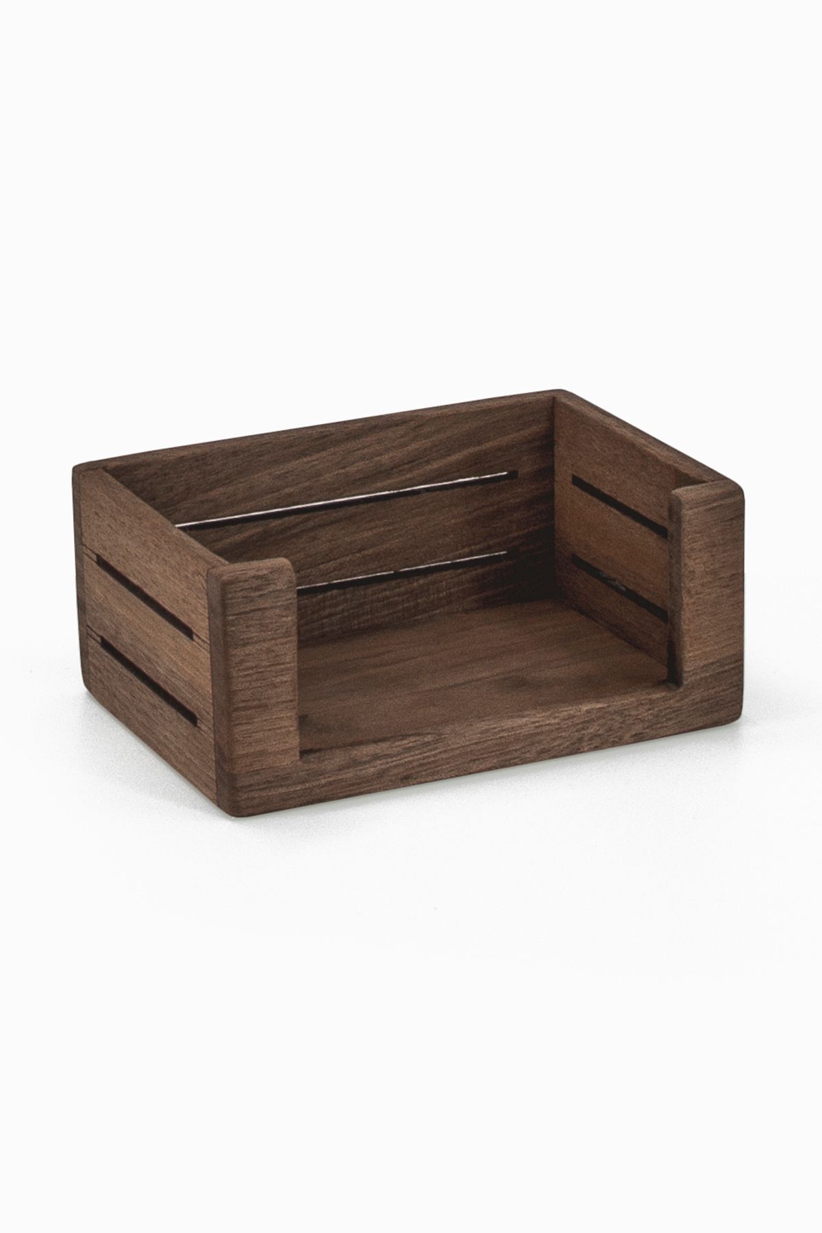 Woodsaka 3Line Kartvizit Kutusu - Ceviz - 11cm x 7.8cm x 4.5cm